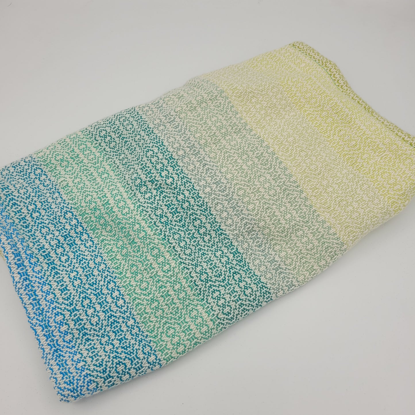 Handwoven Twisted Cowl | Seaglass | Cotton | Folded Edge