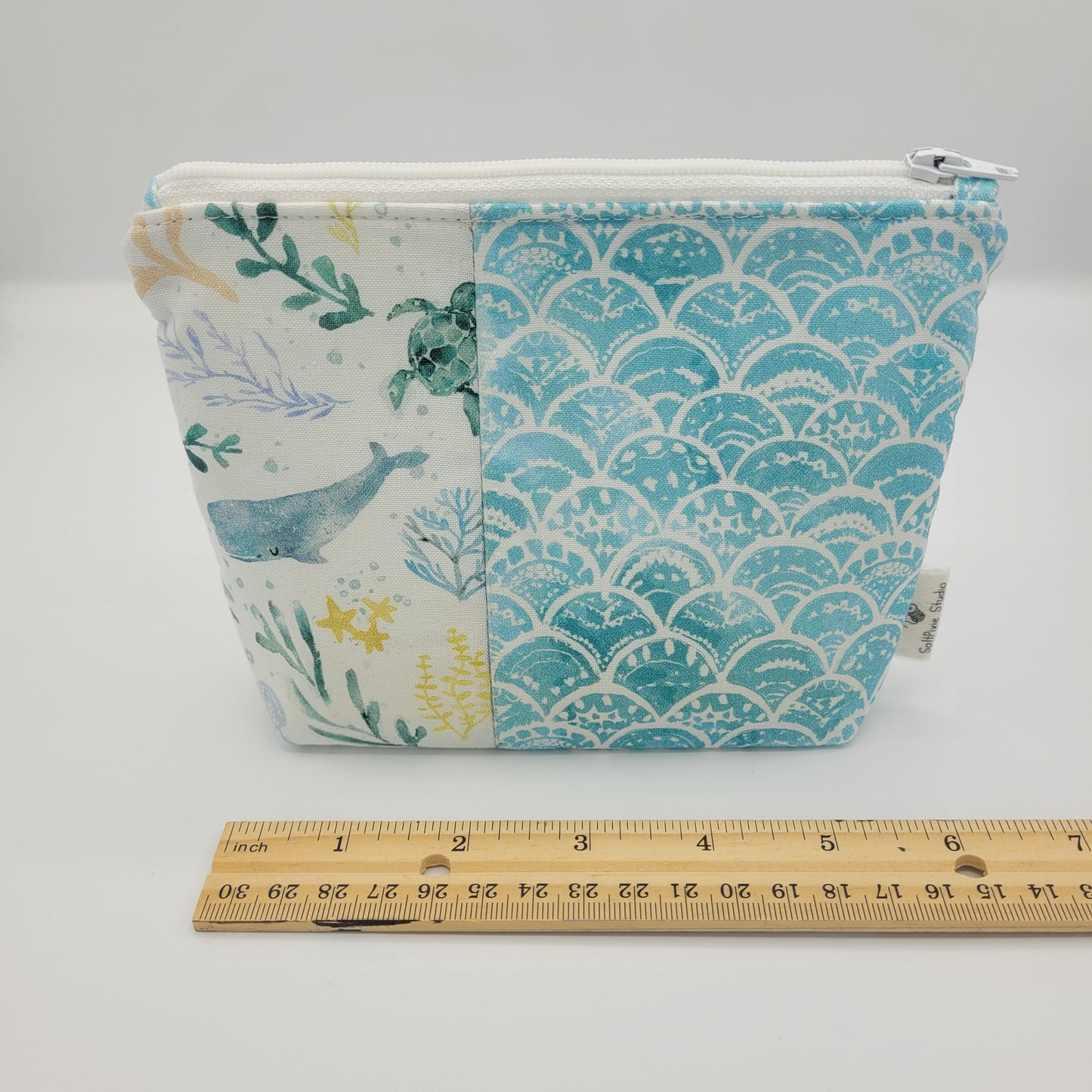 Zipper Pouch | Cecily Bag | Nautical Print Split | Small