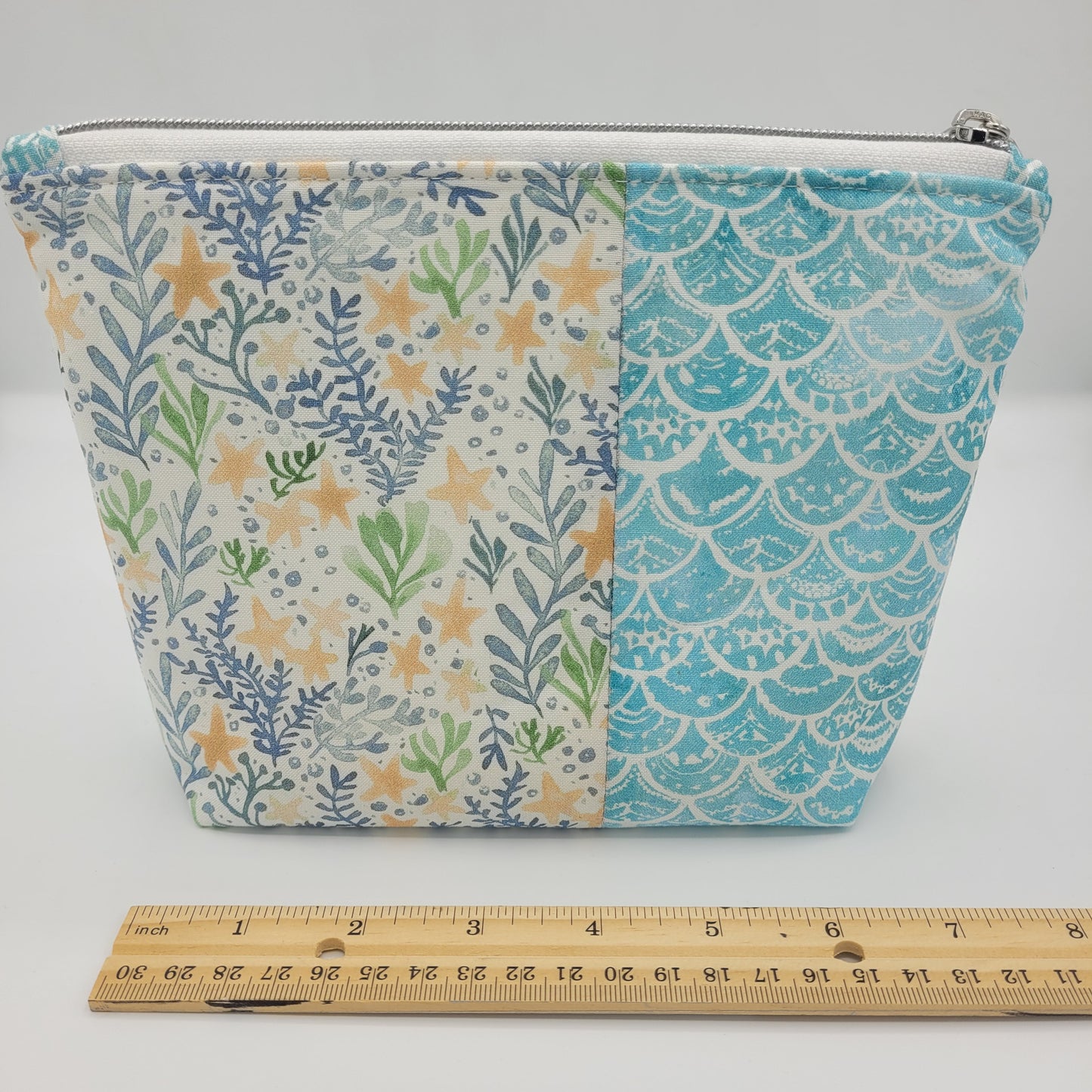 Zipper Pouch | Cecily Bag | Nautical Print Split | Medium