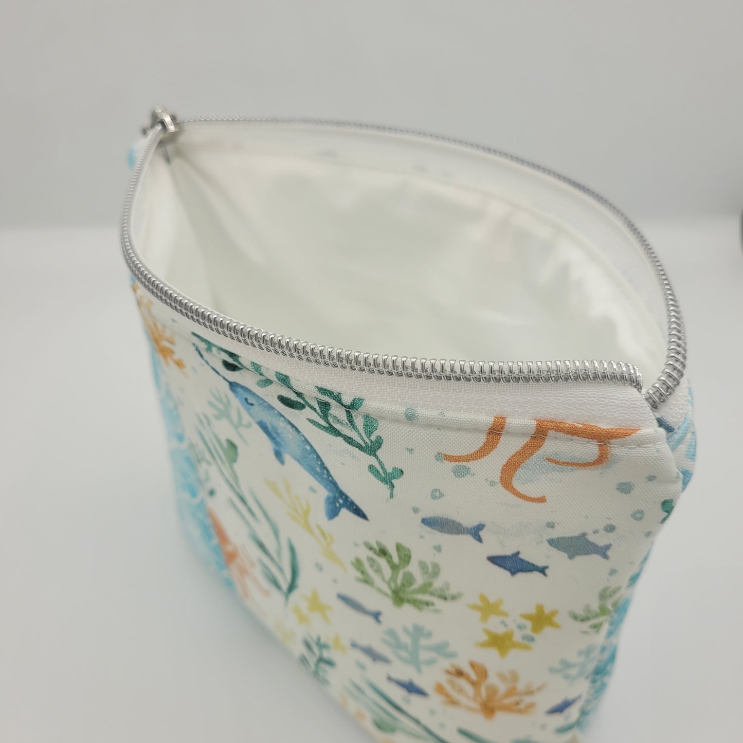 Zipper Pouch | Cecily Bag | Nautical Print Split | Medium
