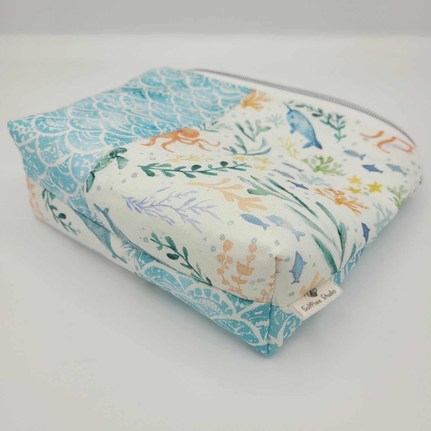 Zipper Pouch | Cecily Bag | Nautical Print Split | Medium