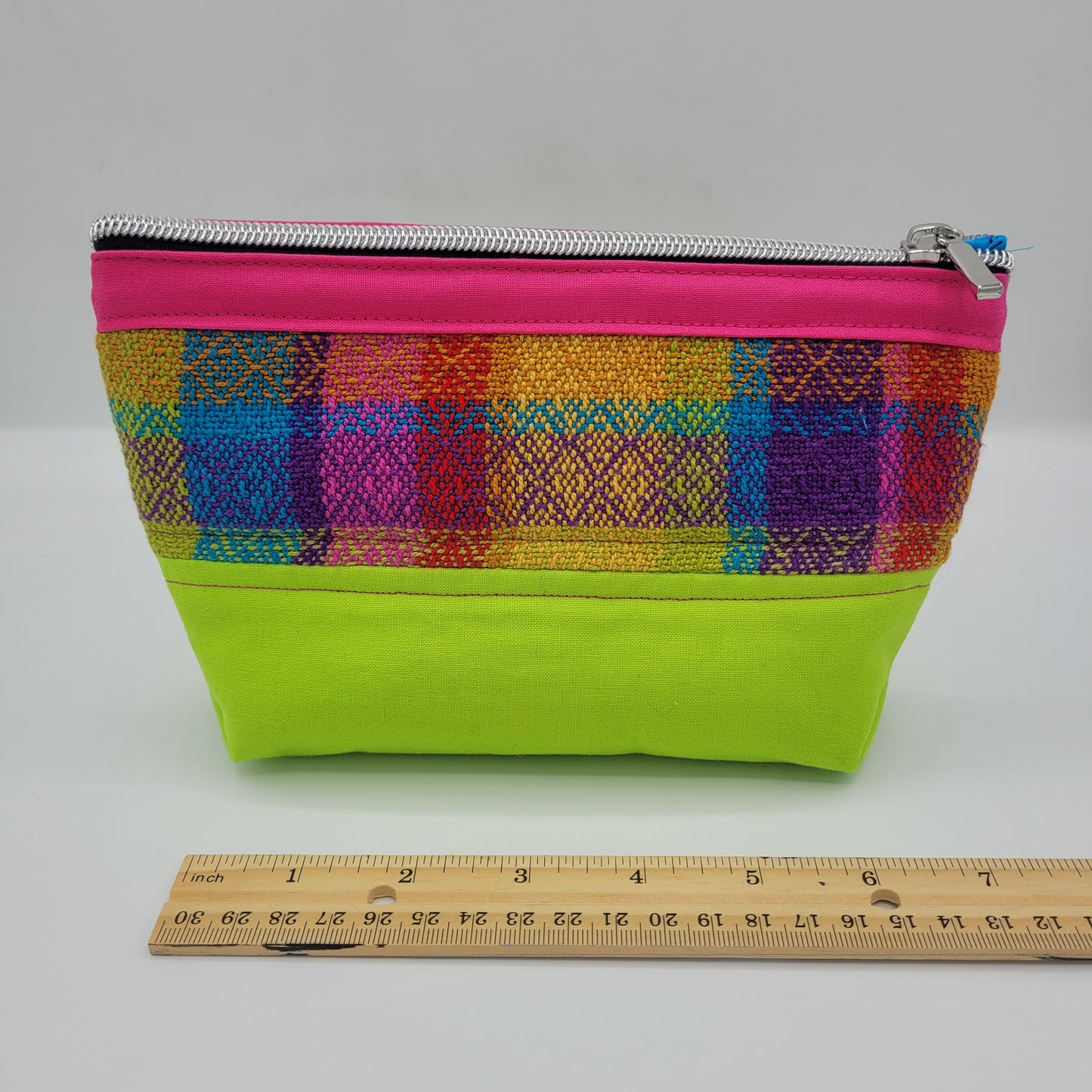 Zipper Pouch | Zipper Bag | Vibrant Rainbow | Small