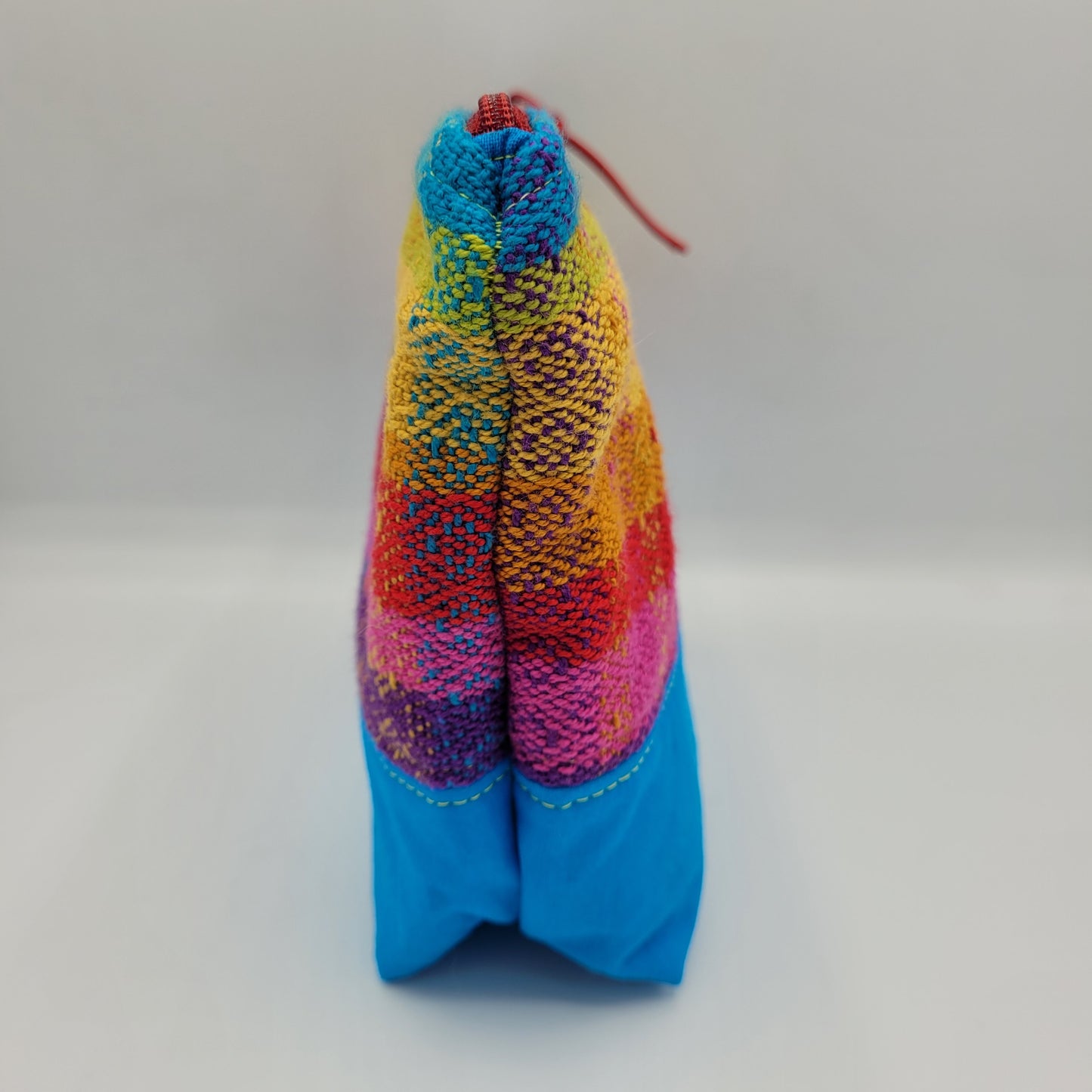 Zipper Pouch | Cecily Bag | Handwoven Rainbow Pop | Medium