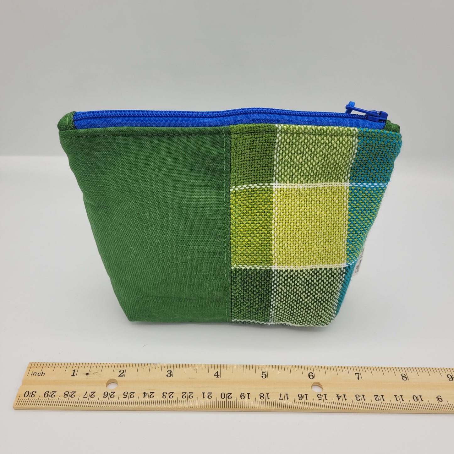 Zipper Pouch | Cecily Bag | Handwoven Greens Plainweave | Small