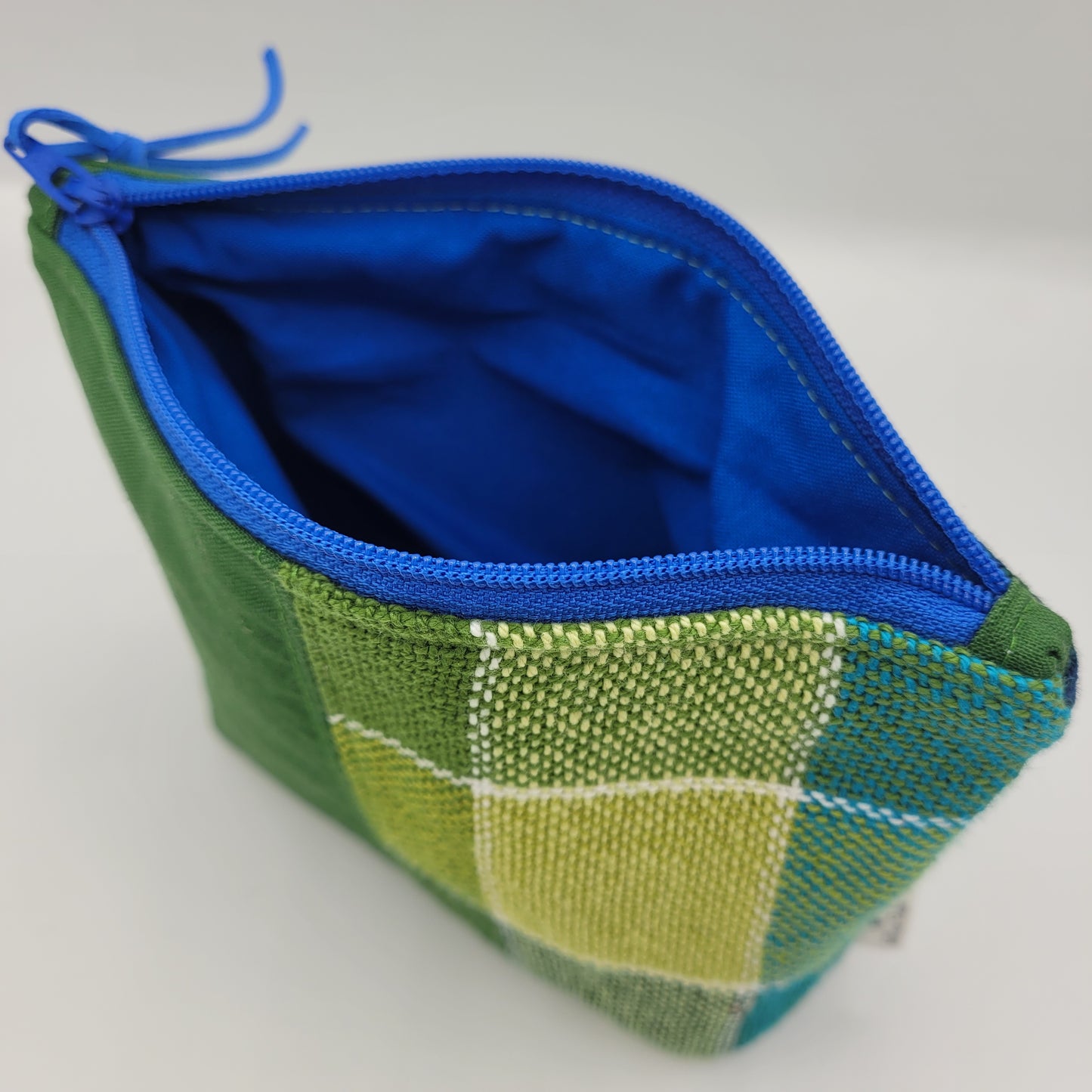 Zipper Pouch | Cecily Bag | Handwoven Greens Plainweave | Small