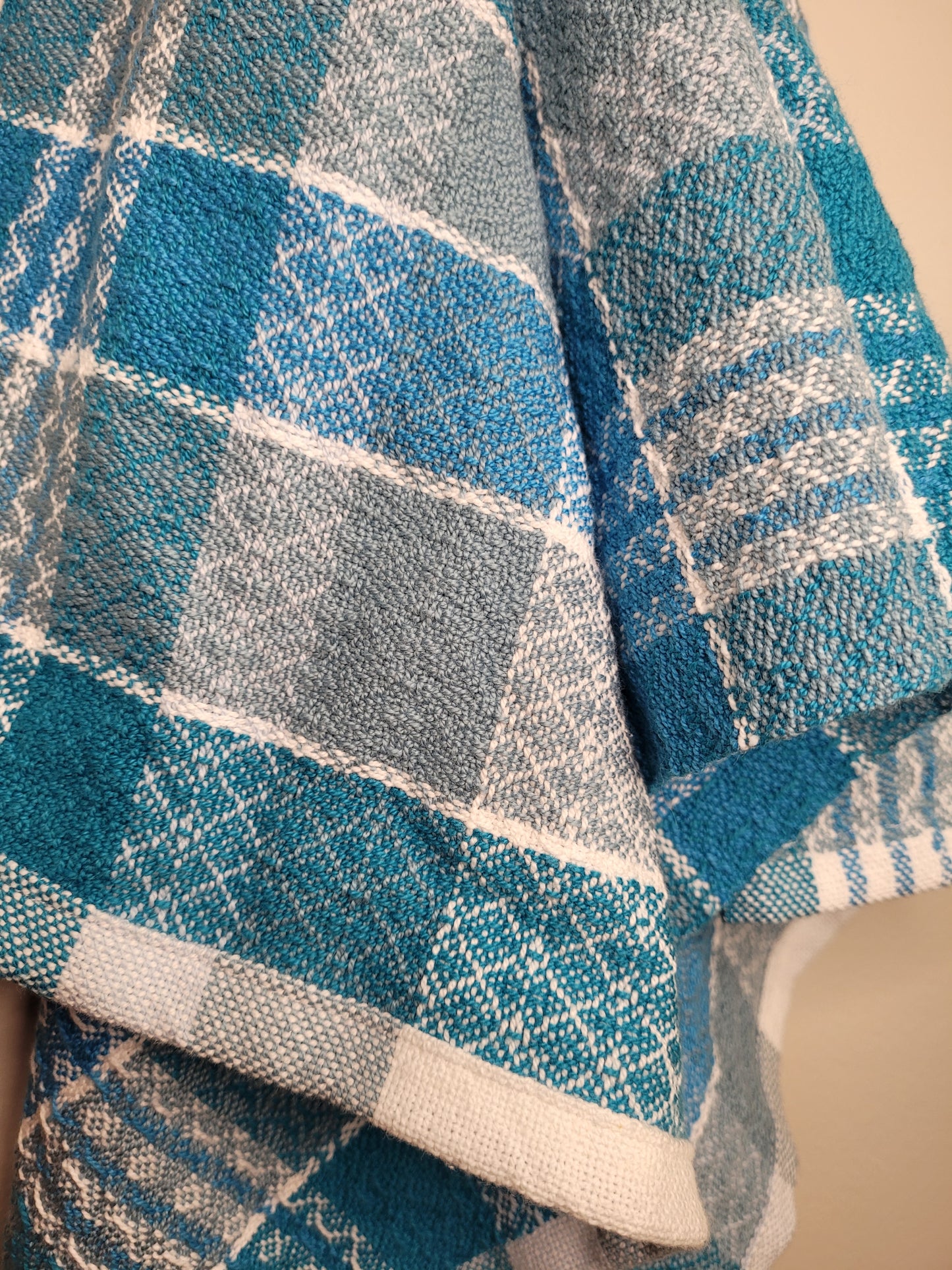 Dishtowel | Handwoven Kitchen Towel | Beachside Blues | Blues & White | Variant 4