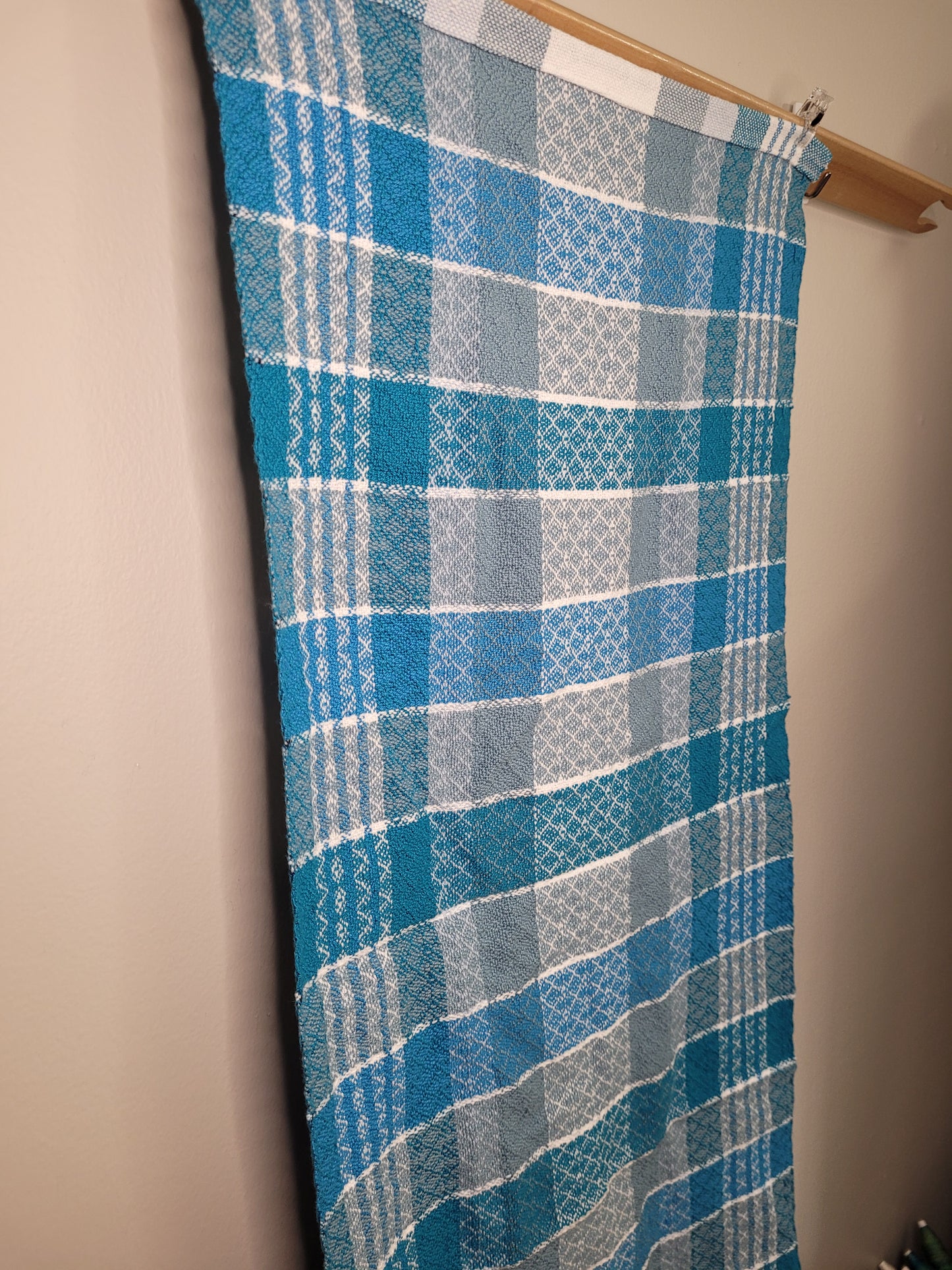 Dishtowel | Handwoven Kitchen Towel | Beachside Blues | Blues & White | Variant 4
