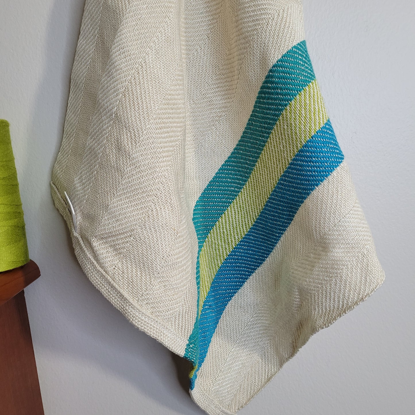 Napkin | Handwoven | 3 Color Stripe | Cotton & Linen | 13" x 13"