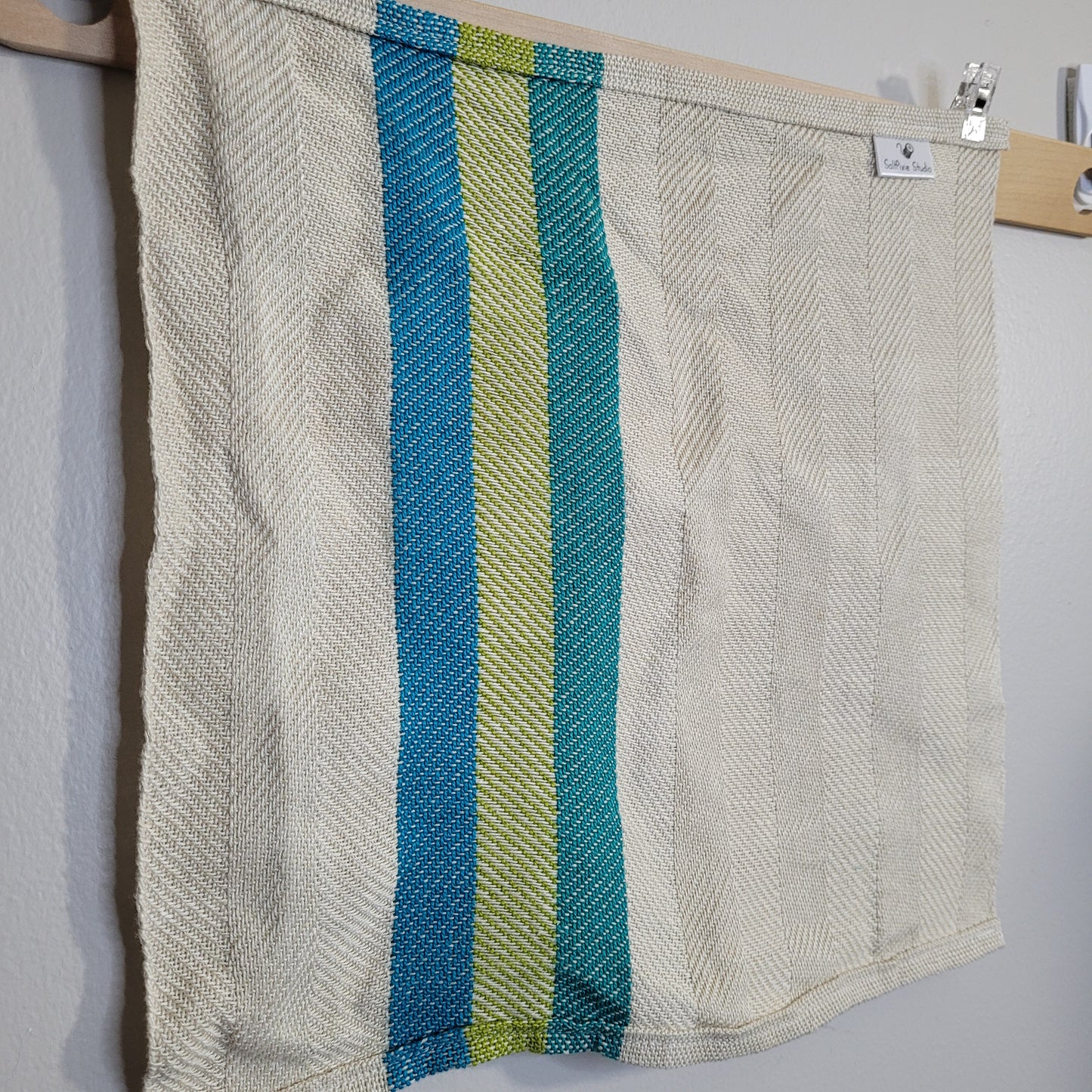 Napkin | Handwoven | 3 Color Stripe | Cotton & Linen | 13" x 13"
