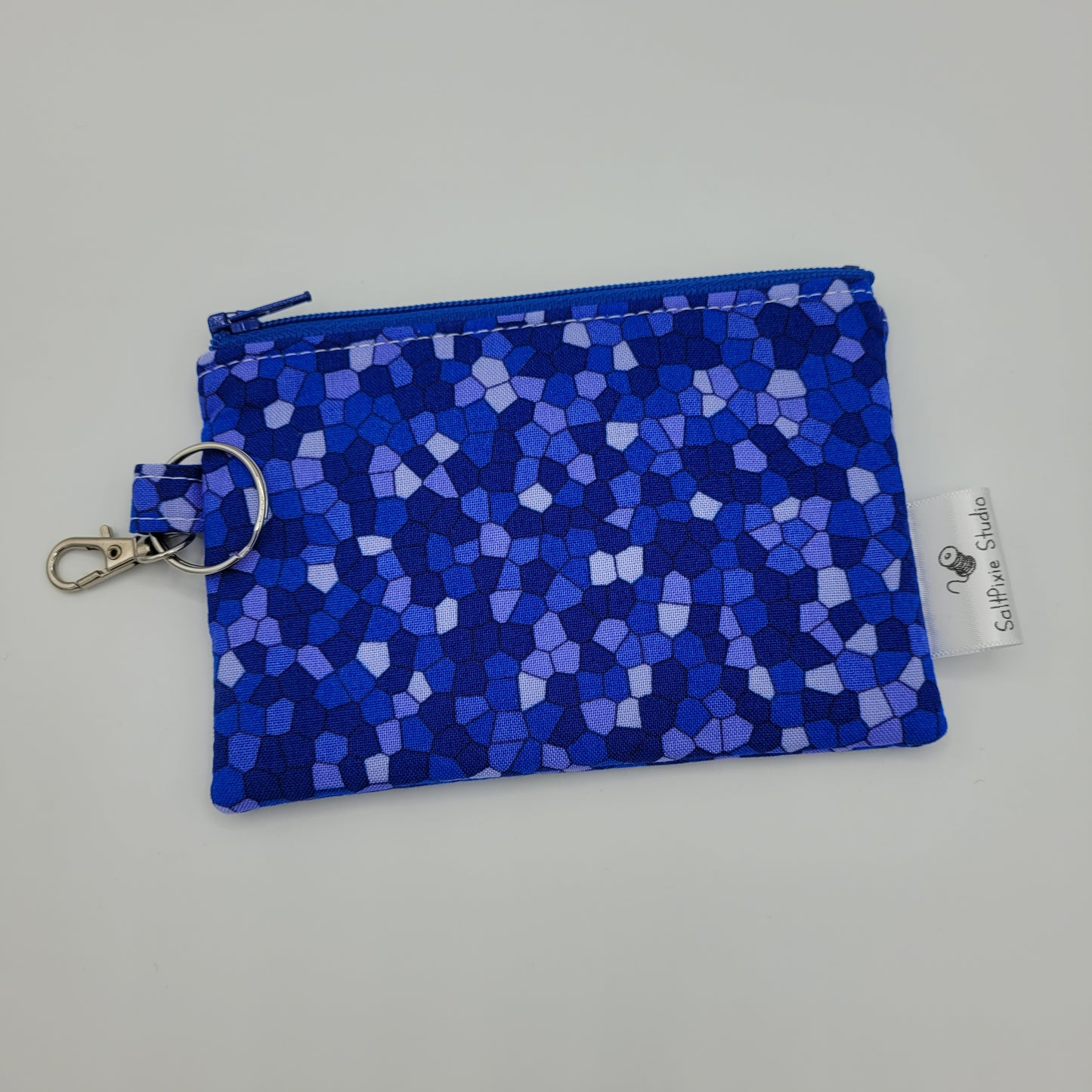 Mini Zipper Pouch | Quilter's Cotton | Hexagon Blues