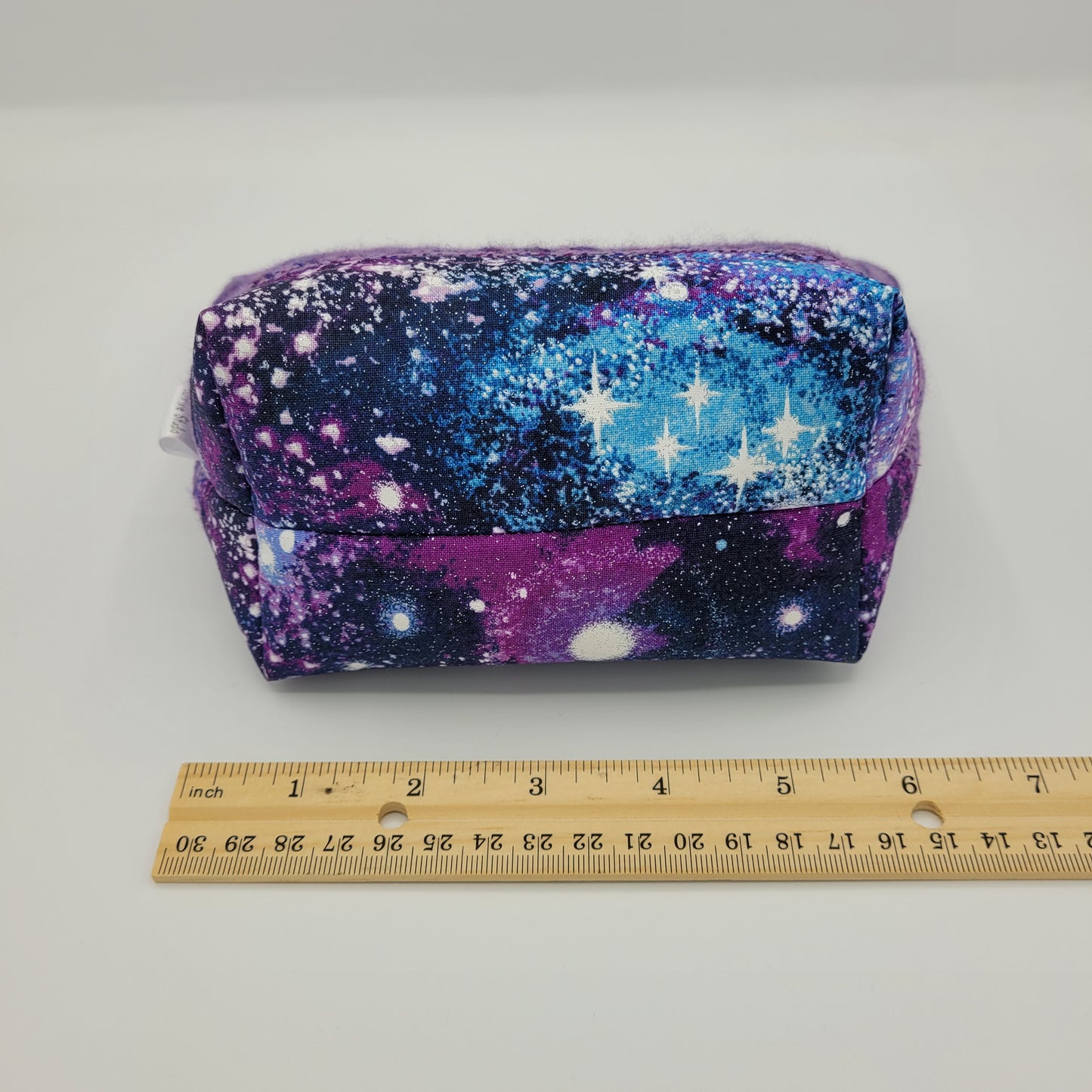 Zipper Pouch | Handwoven + Cotton | Purple Galaxy | Medium