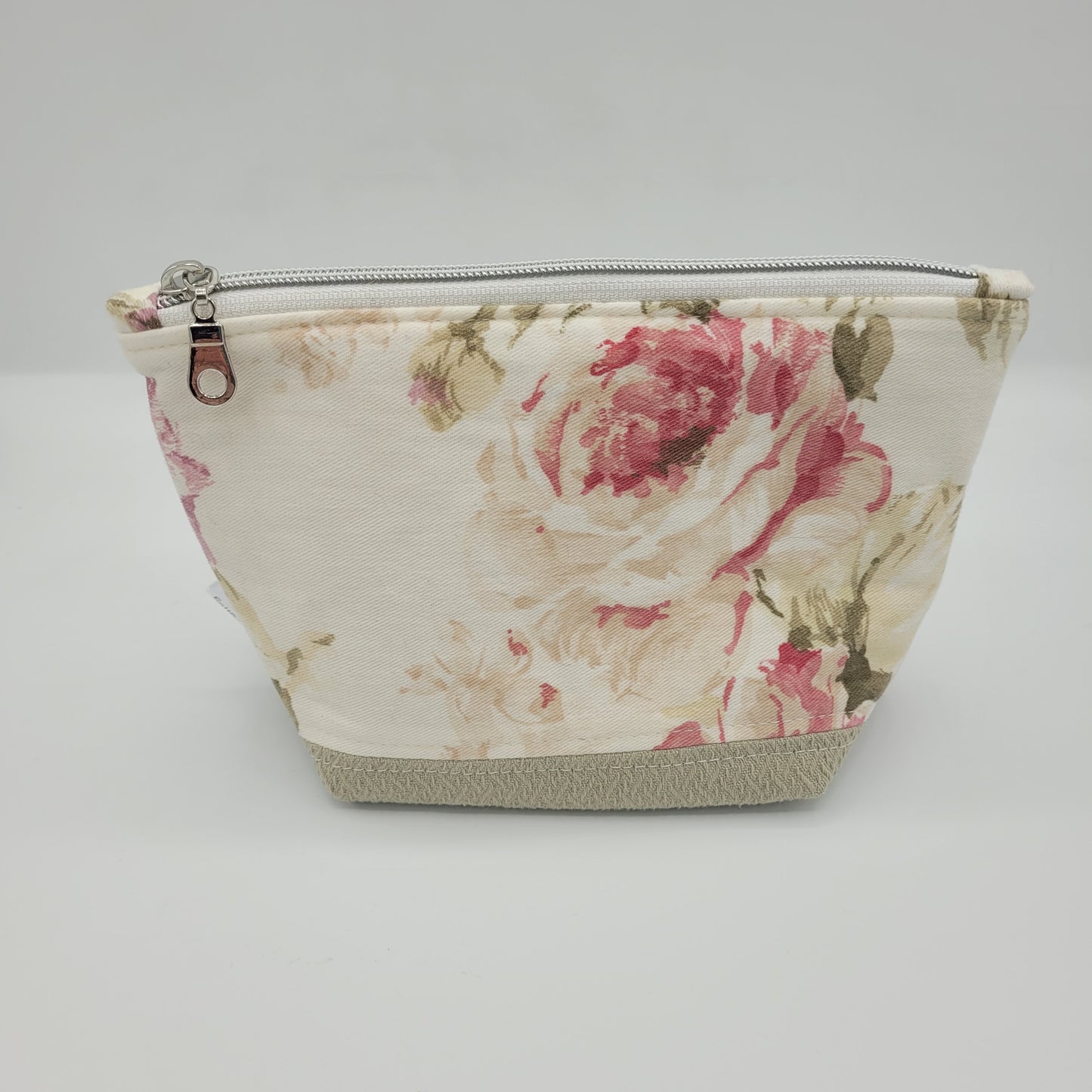 Zipper Pouch | Two Panel Cotton + Decor Fabric | Rose Tint | Medium