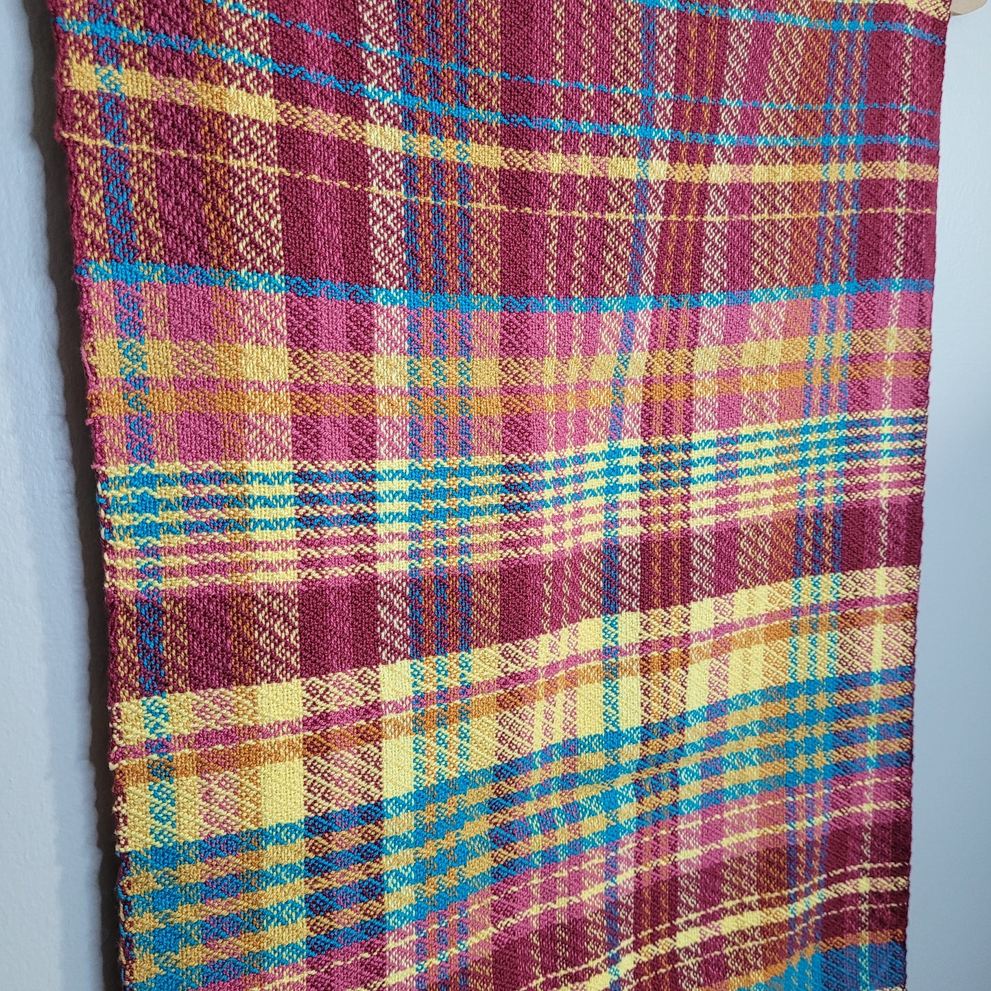 Dishtowel | Handwoven Kitchen Towel | 7 Color Stripes | Summer Sunset | Yellow