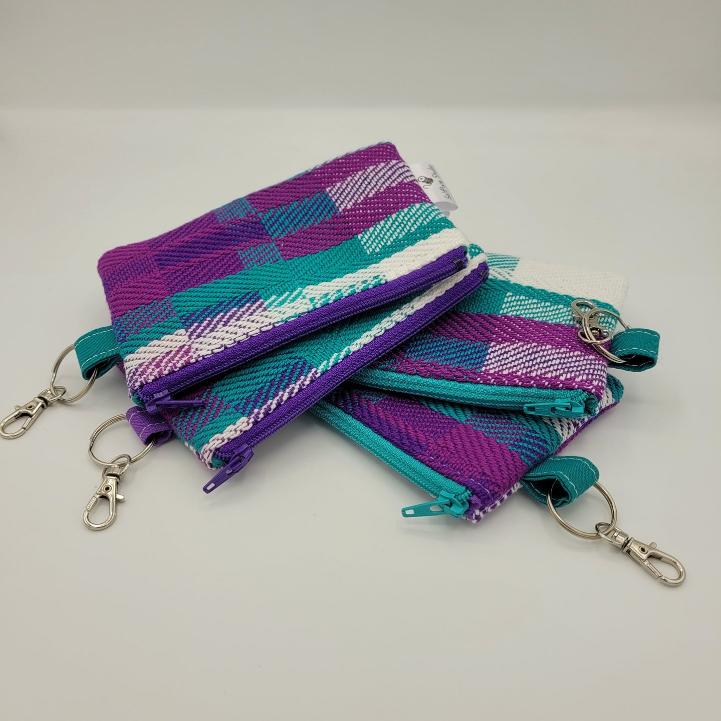 Mini Zipper Pouch | Handwoven Cotton | 90's Soda Cup Print