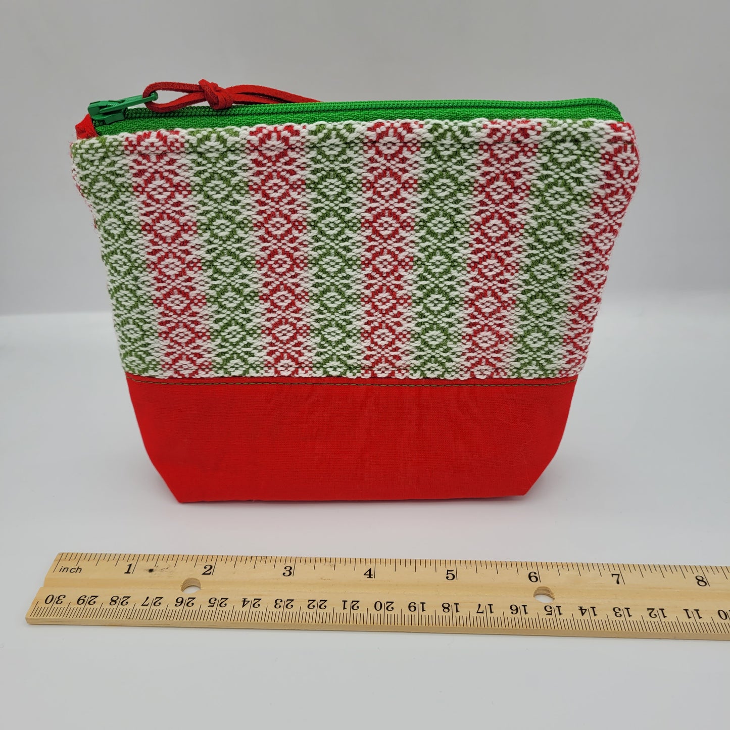 Zipper Pouch | Cecily Bag | Handwoven Snowflake Pattern | Small