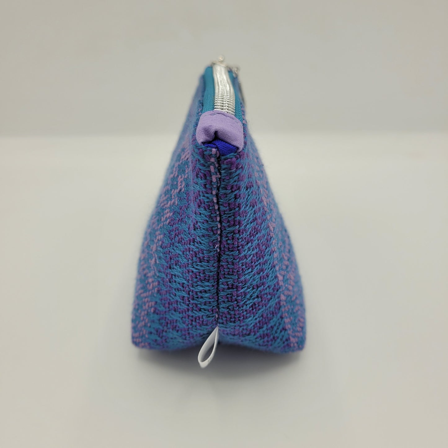Trinket Bag | Handwoven + Cotton | Purples & Blue Weave