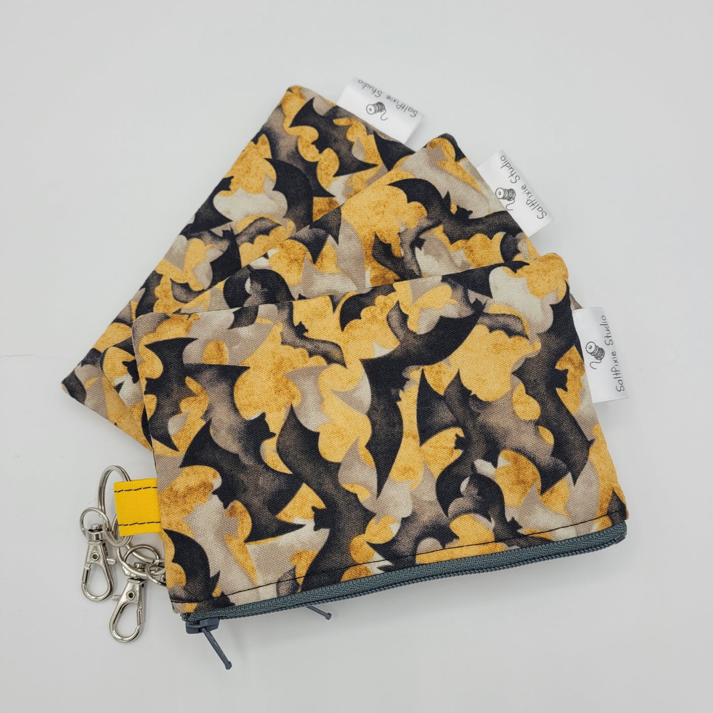 Mini Zipper Pouch | Quilter's Cotton | Multicolor Bats