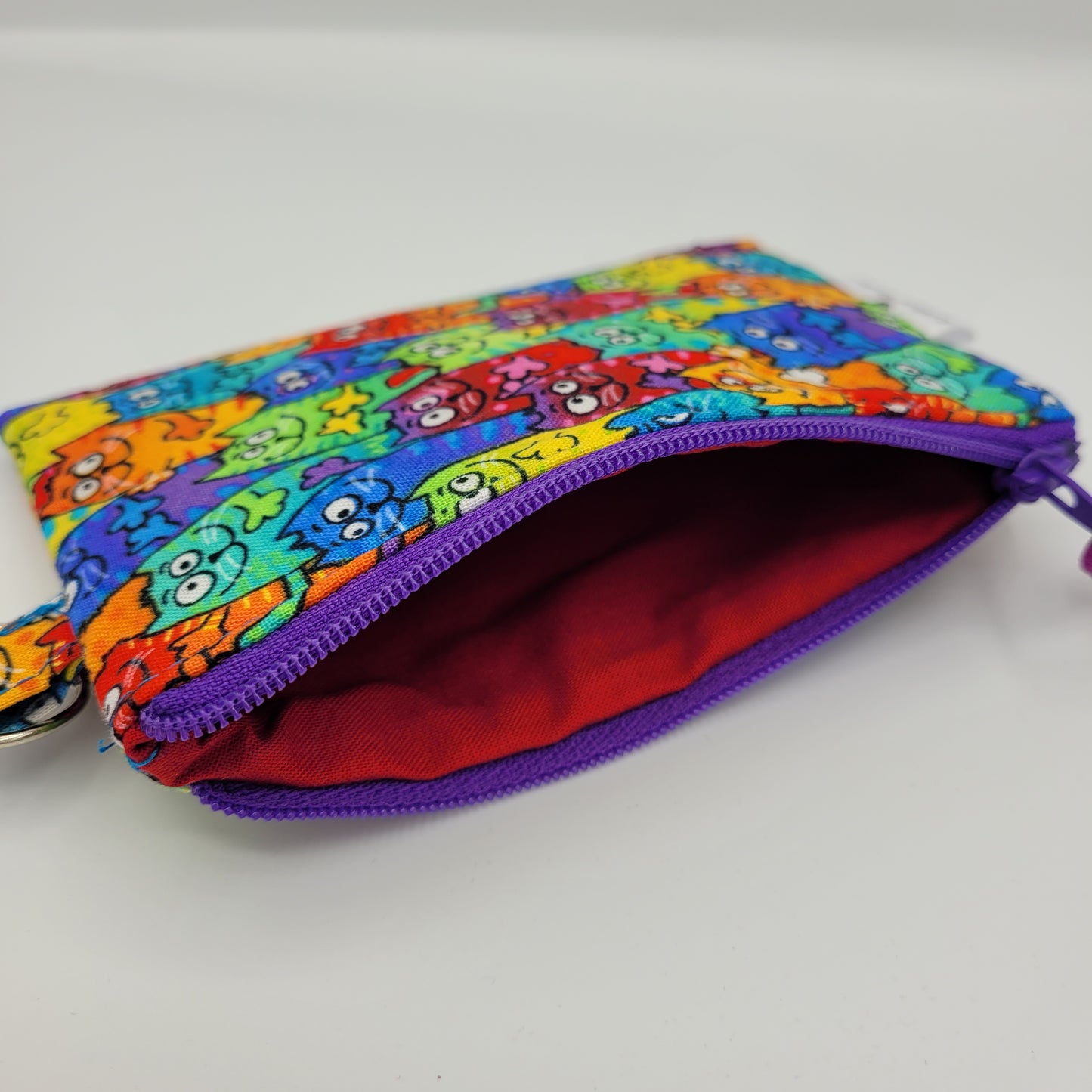 Mini Zipper Pouch | Quilter's Cotton | Cartoon Rainbow Cats
