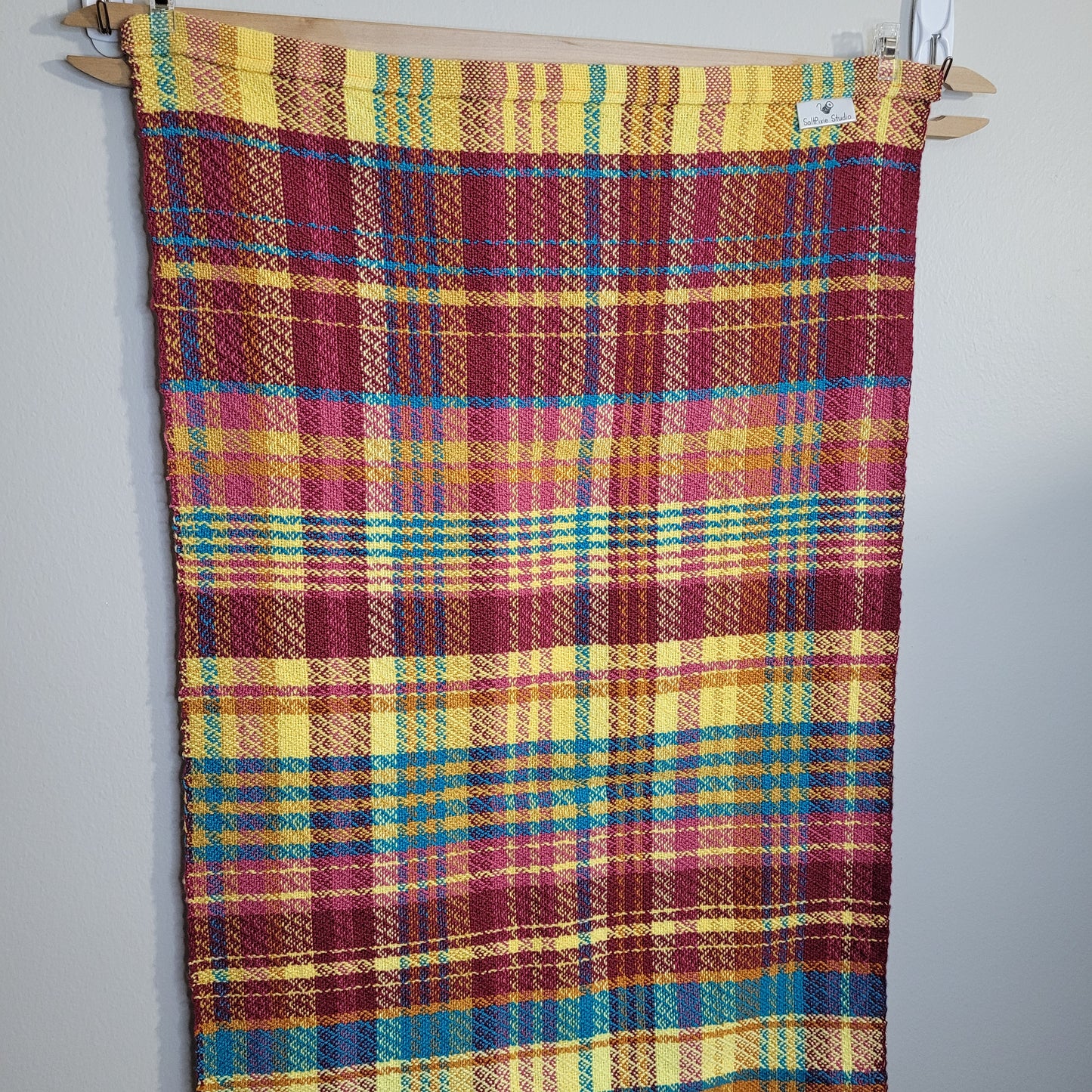 Dishtowel | Handwoven Kitchen Towel | 7 Color Stripes | Summer Sunset | Yellow