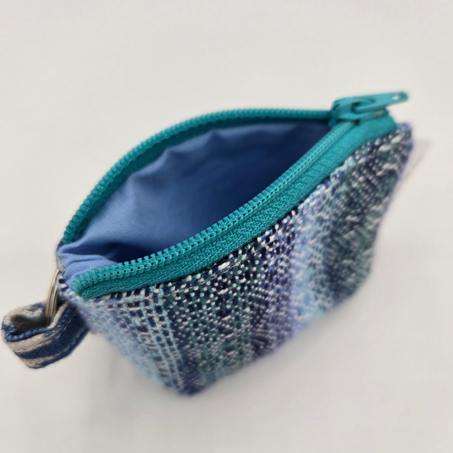 Super Tiny Mini Zip Clip Pouch | Handwoven & Linen | Seaside Tide Pools