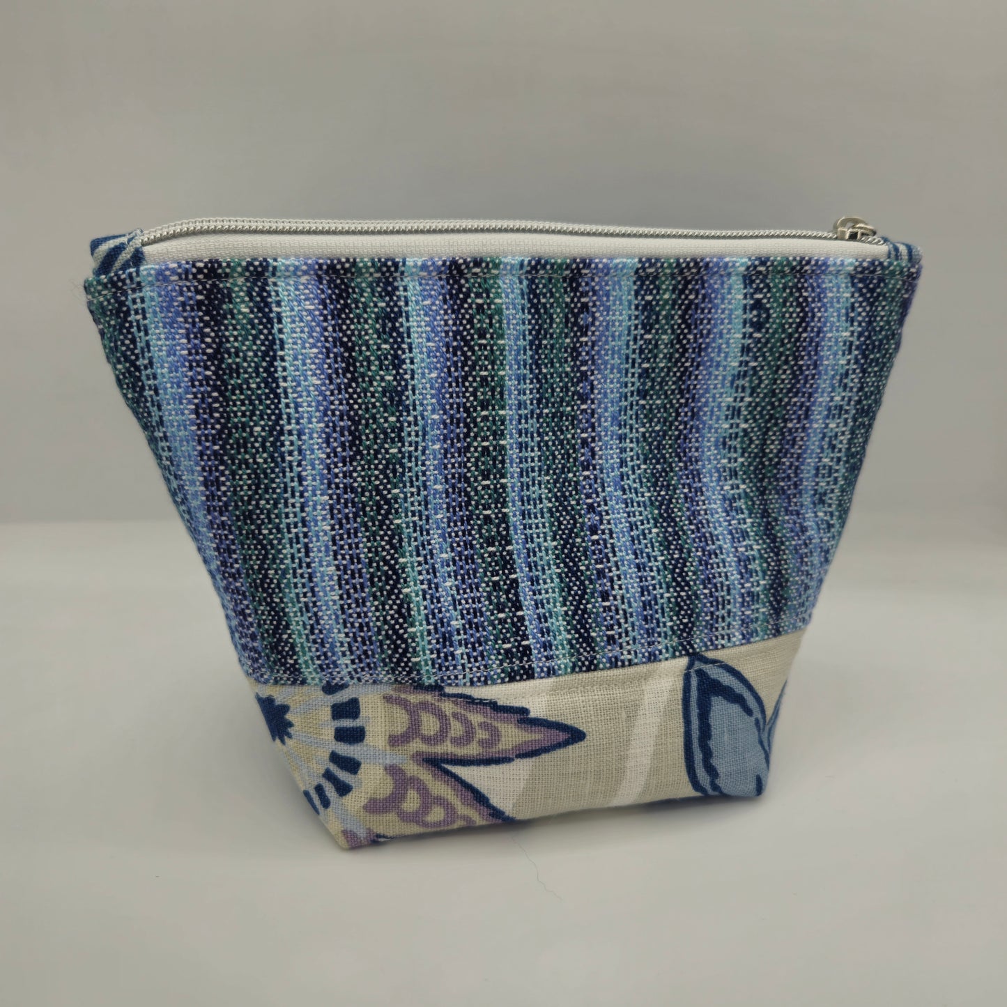 Zipper Pouch | Handwoven + Linen | Seside Tide Pools | Medium