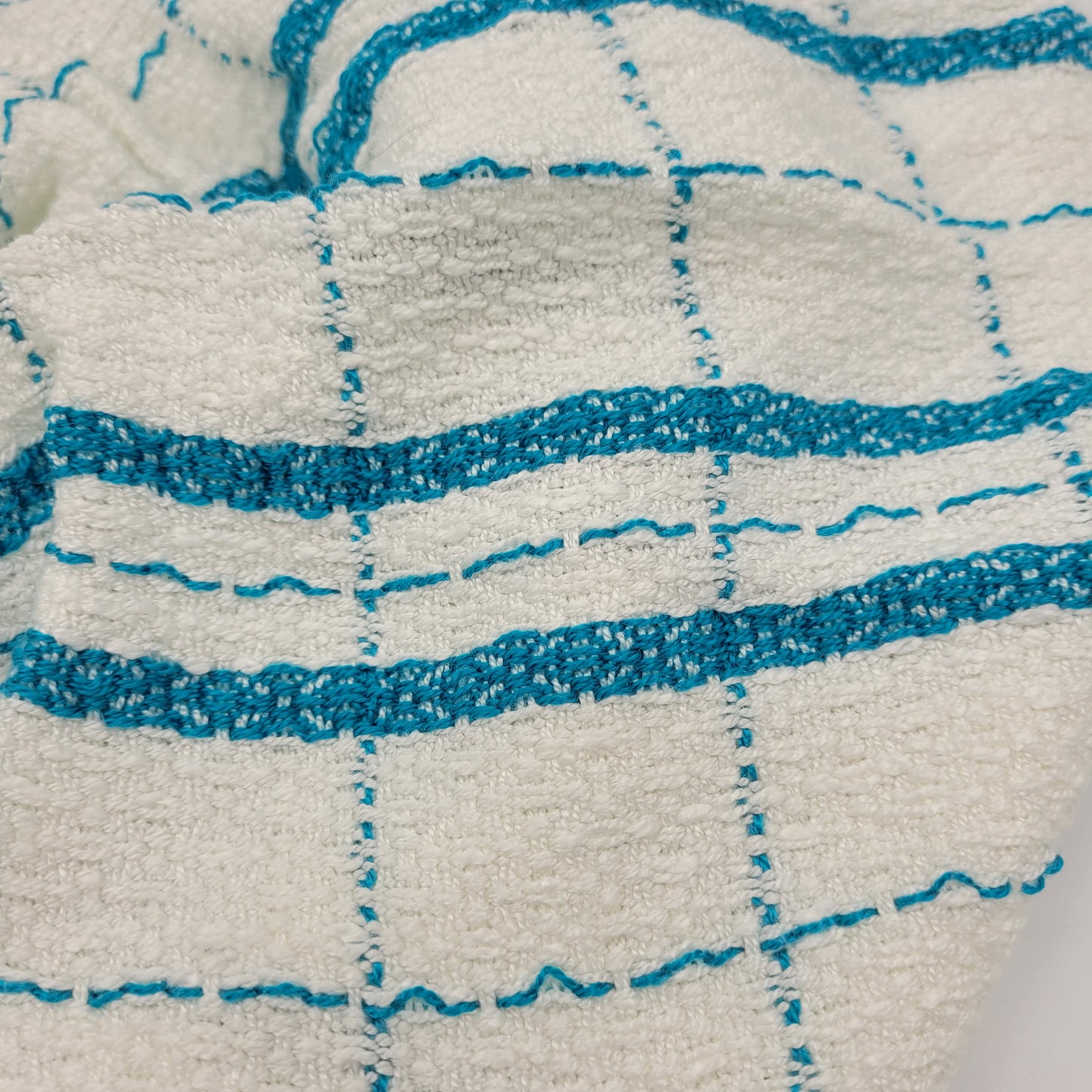 Cowl | Blue Thick & Thin Lined Stripes | Rayon & Tencel Blend | Twisted Mobius Cowl
