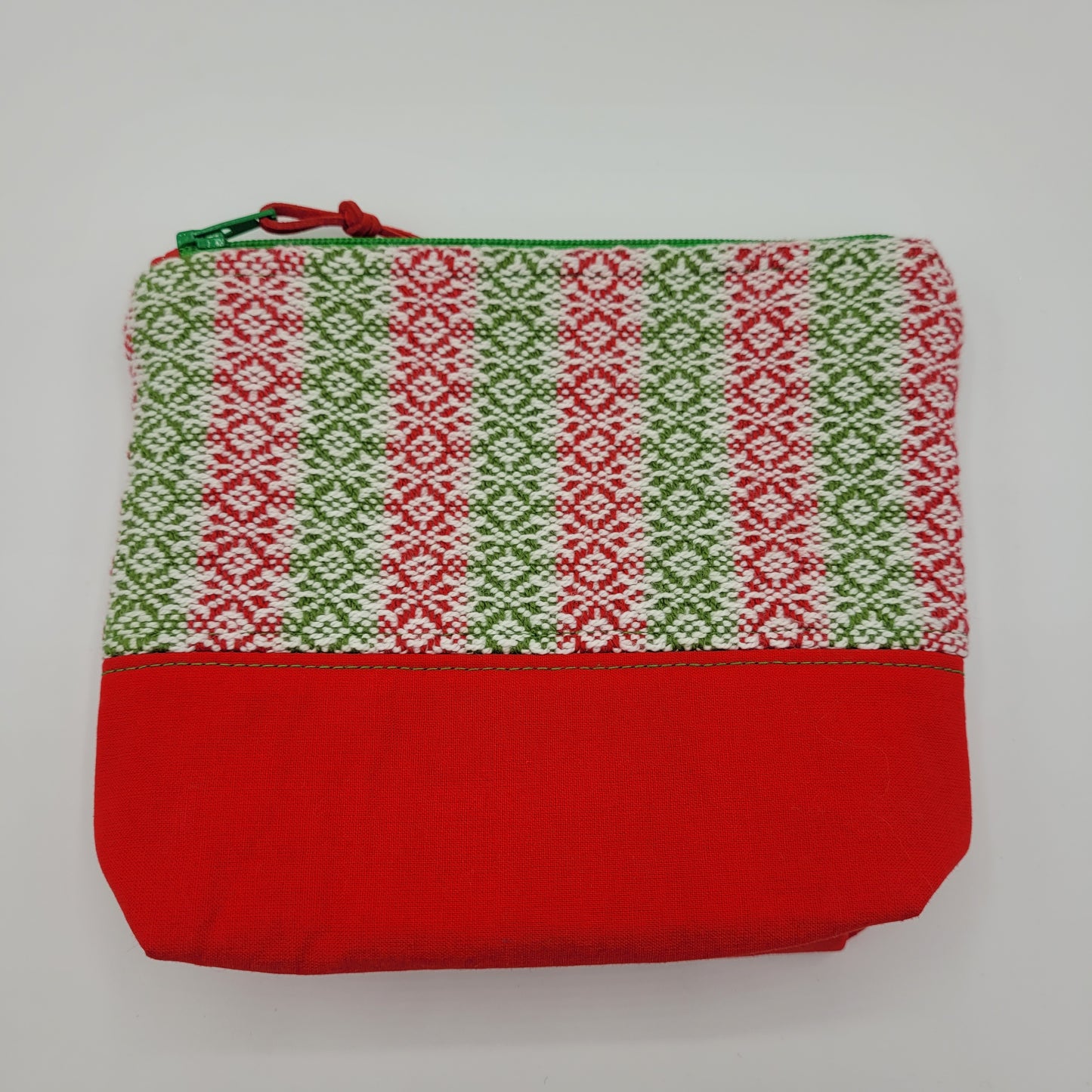Zipper Pouch | Cecily Bag | Handwoven Snowflake Pattern | Small