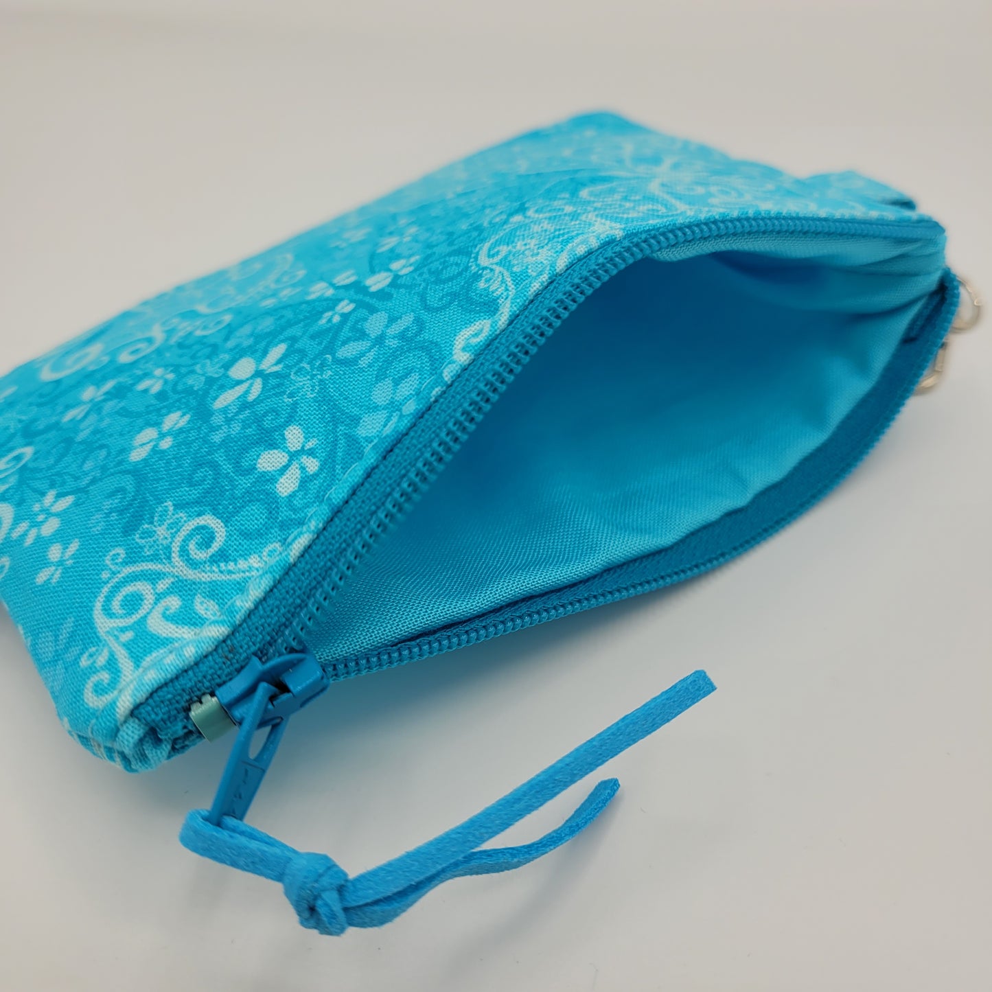 Mini Zipper Pouch | Quilter's Cotton | Turquoise Butterflies