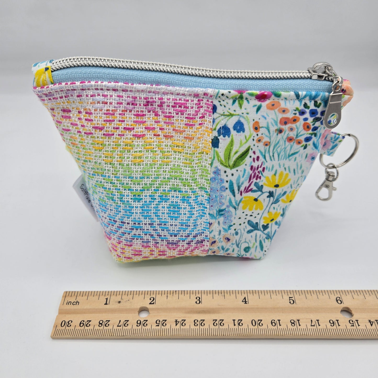 Trinket Bag | Handwoven + Cotton | Gradient Rainbow