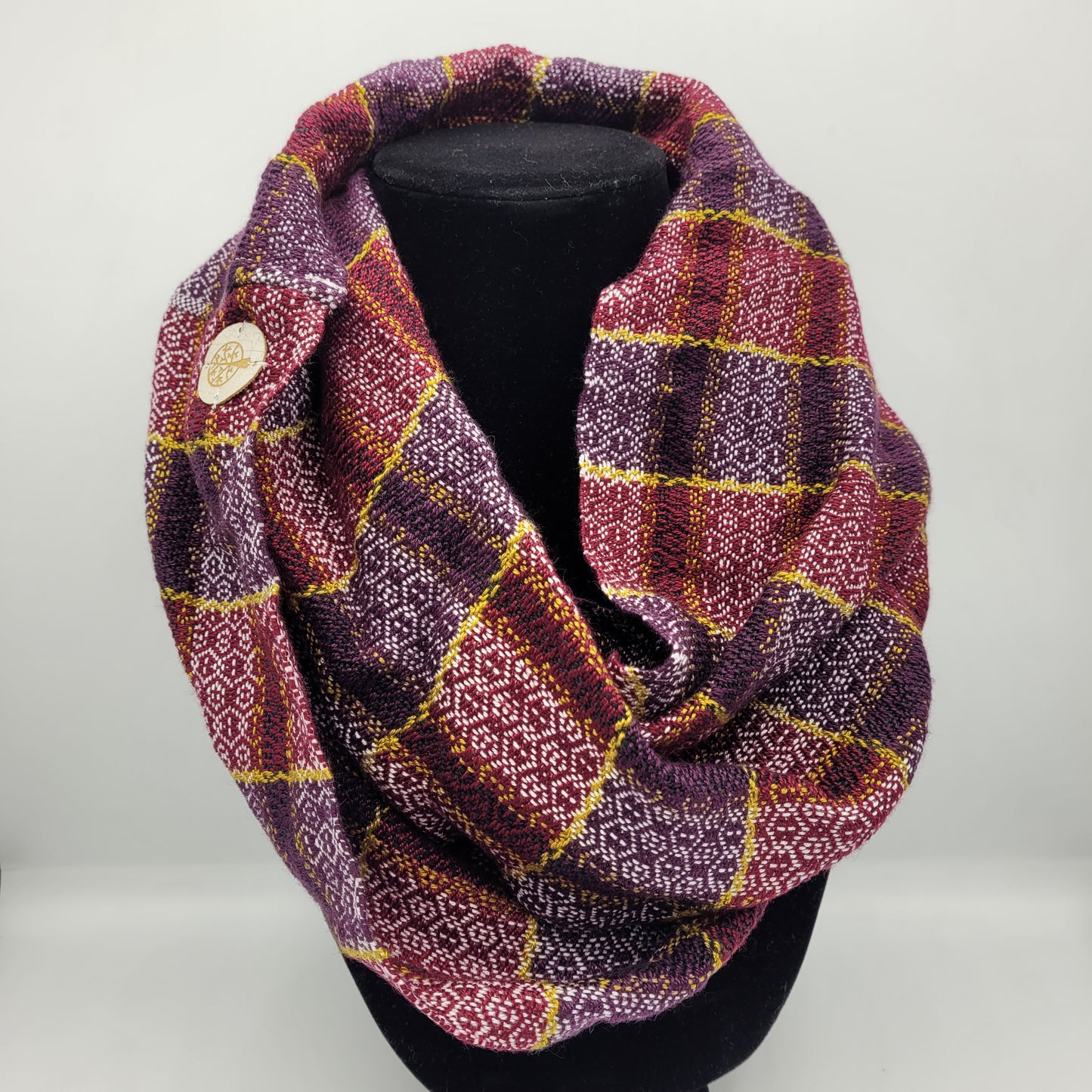 Cowl | Royal Red/Purple | Rayon & Tencel Blend | Twisted Mobius Cowl
