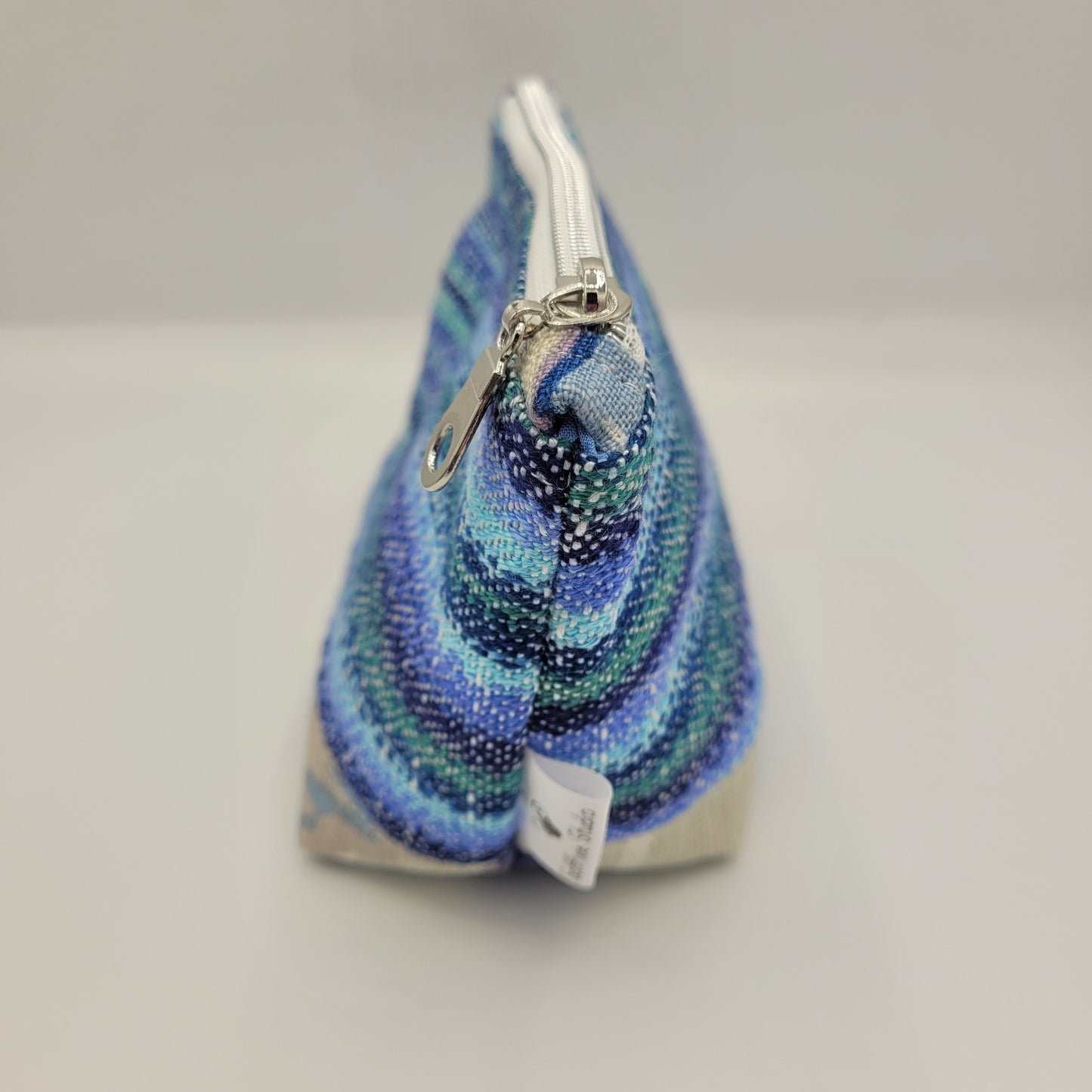 Zipper Pouch | Handwoven + Linen | Seaside Tide Pools | Small