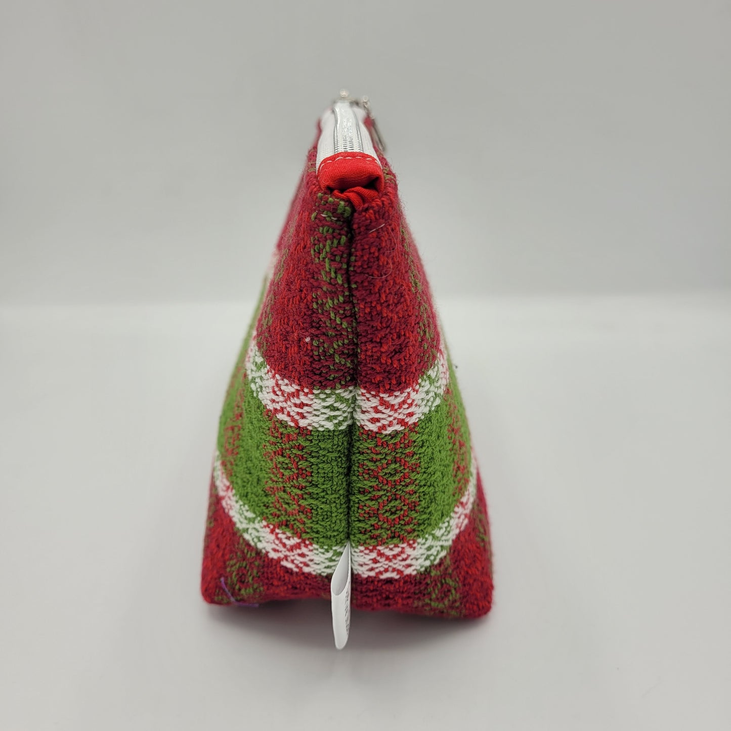 Zipper Pouch | Cecily Bag | Handwoven Holiday Stripes | Medium