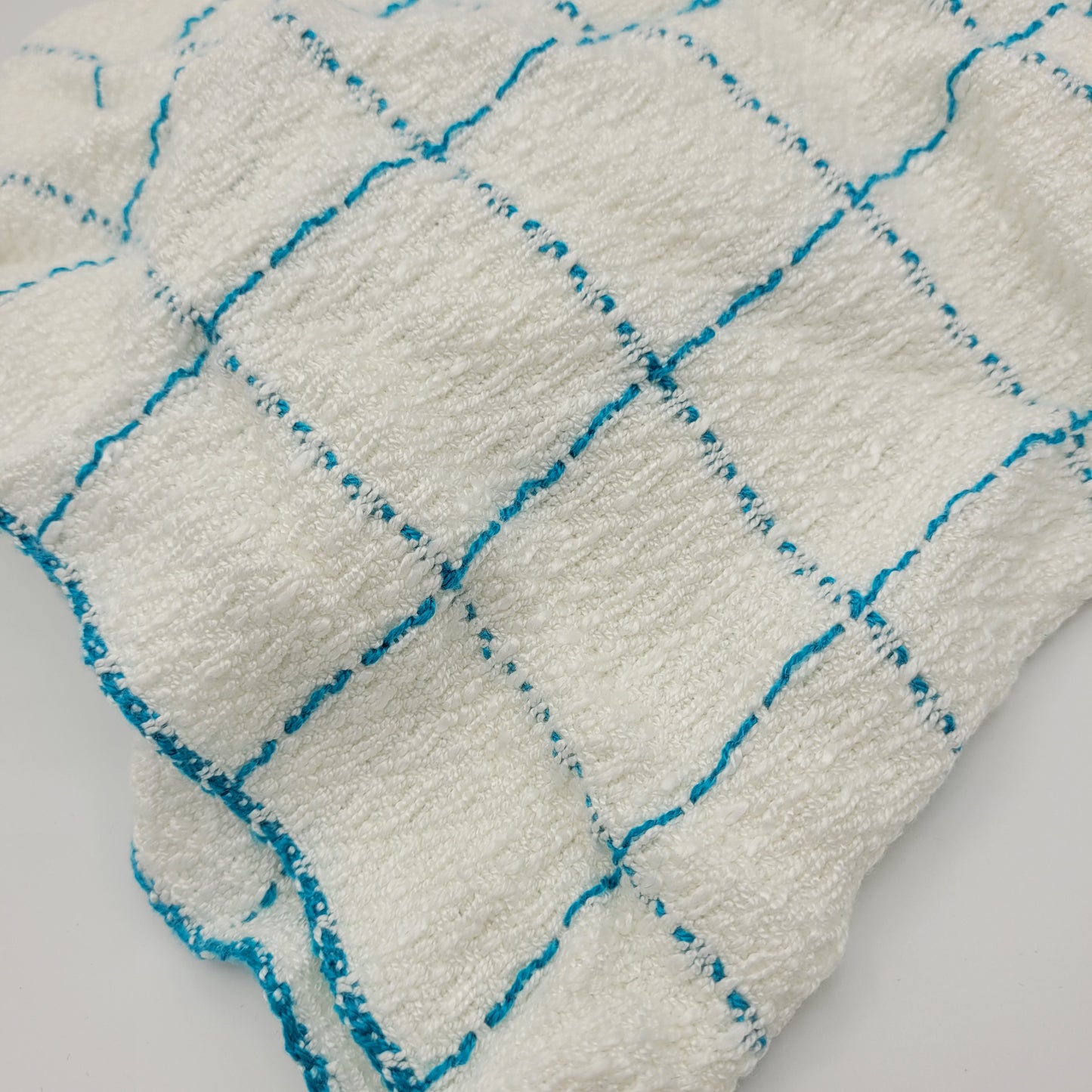 Cowl | Blue Lined Stripes | Rayon & Tencel Blend | Twisted Mobius Cowl