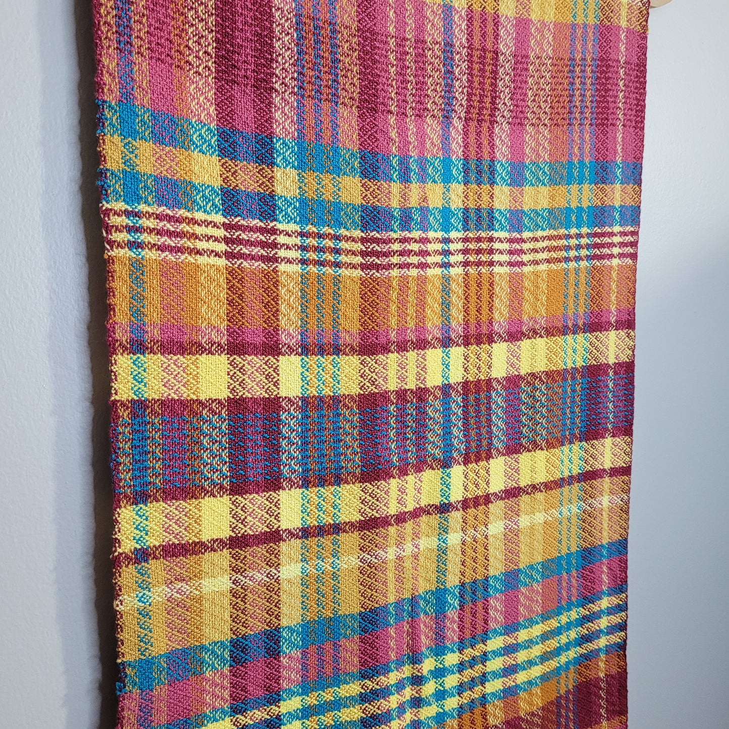Dishtowel | Handwoven Kitchen Towel | 7 Color Stripes | Summer Sunset | Honey