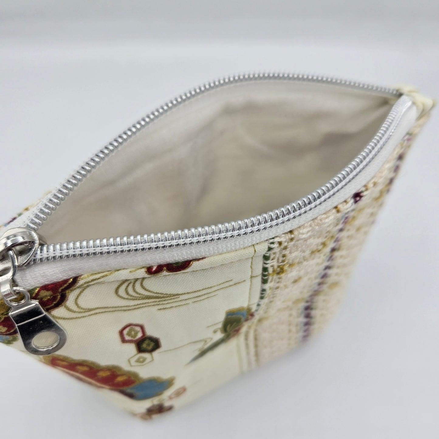 Trinket Bag | Handwoven + Cotton | Gold Lined Butterflies