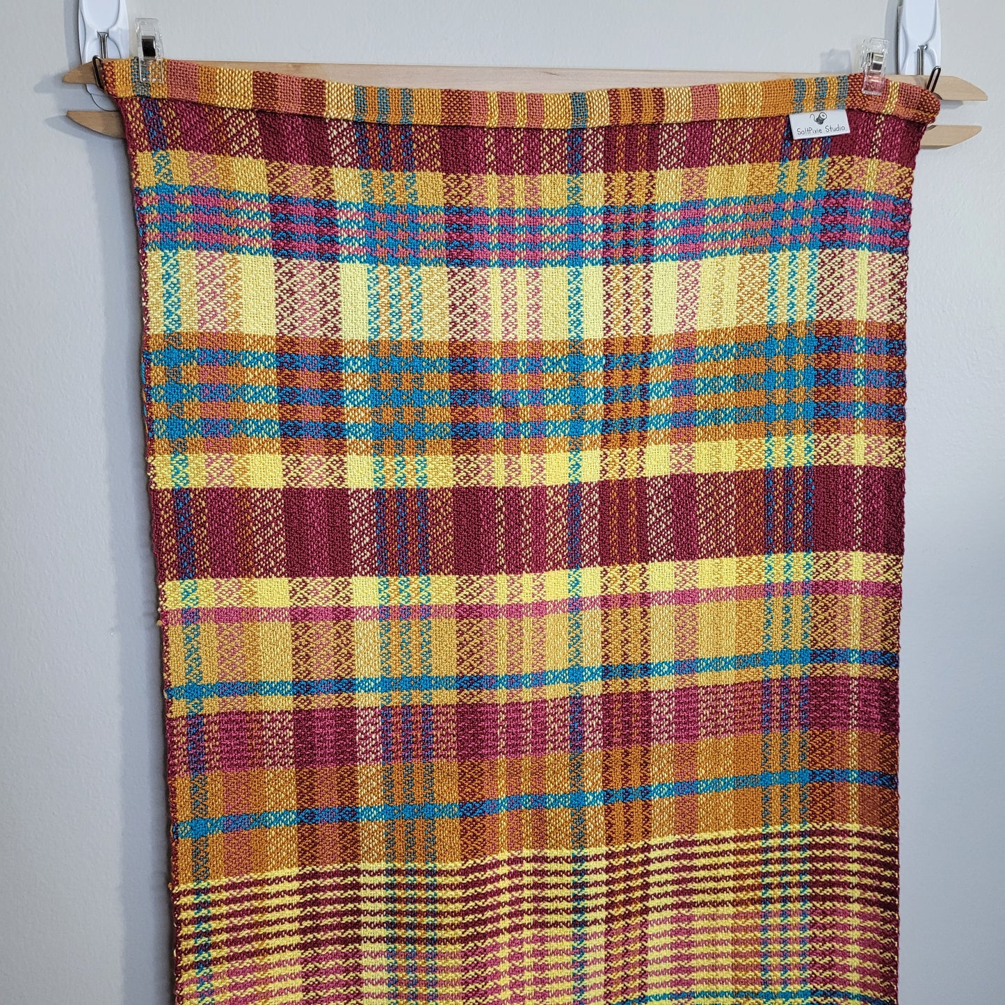 Dishtowel | Handwoven Kitchen Towel | 7 Color Stripes | Summer Sunset | Orange