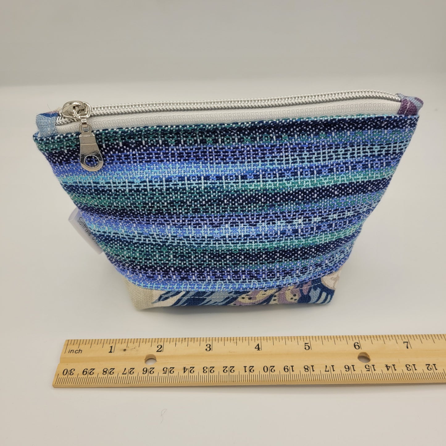 Zipper Pouch | Handwoven + Linen | Seaside Tide Pools | Small