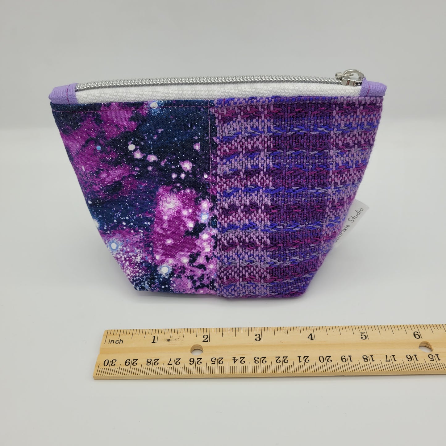 Trinket Bag | Handwoven + Cotton | Purple Galaxy Print
