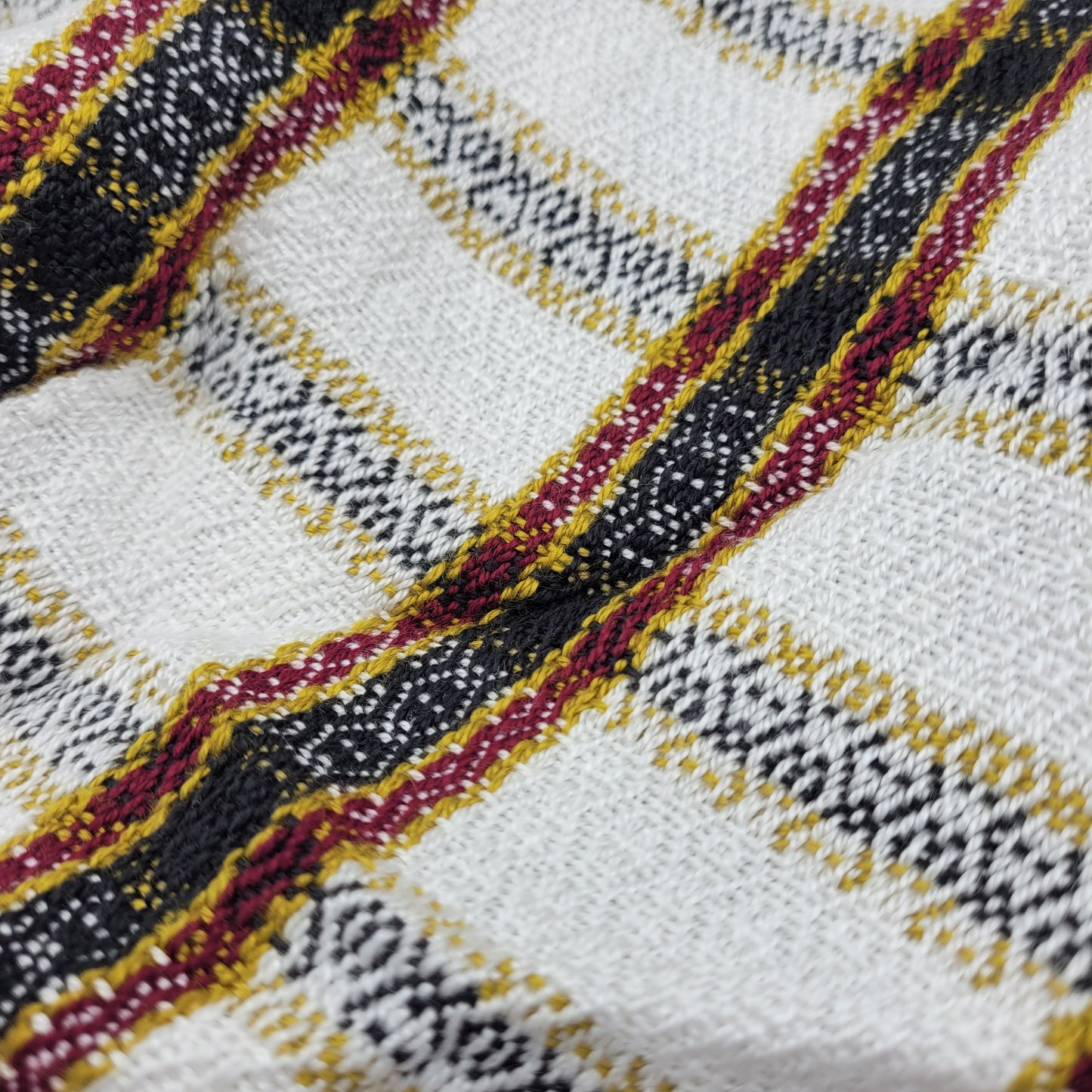Cowl | Red/Gold/Black Stripes | Rayon & Tencel Blend | Twisted Mobius Cowl