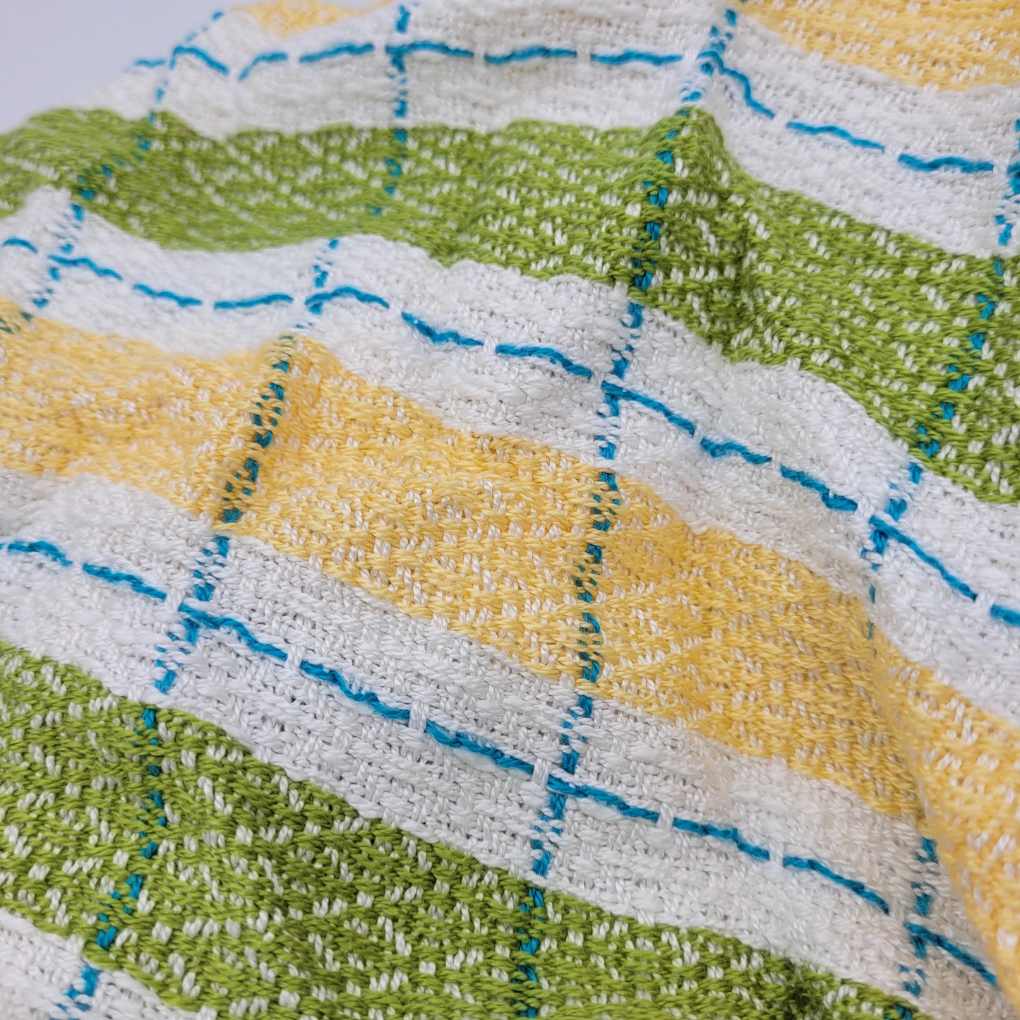 Cowl | Yellow & Green Stripes | Rayon & Tencel Blend | Twisted Mobius Cowl