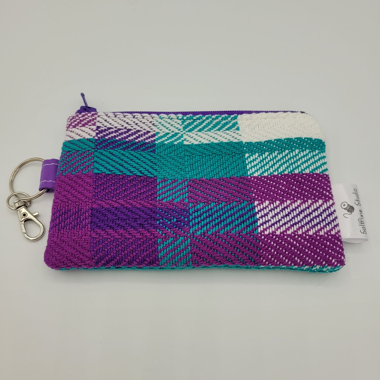 Mini Zipper Pouch | Handwoven Cotton | 90's Soda Cup Print