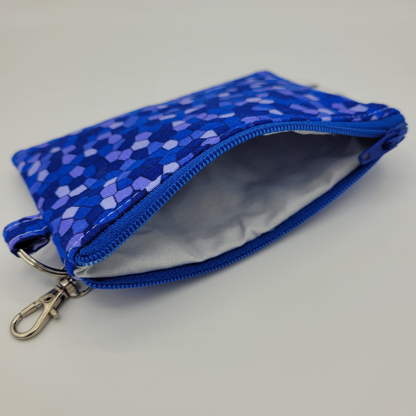 Mini Zipper Pouch | Quilter's Cotton | Hexagon Blues