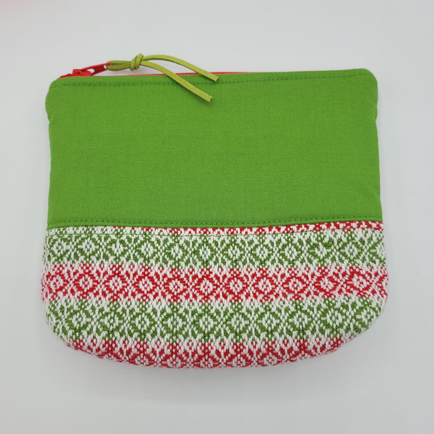 Zipper Pouch | Cecily Bag | Handwoven Snowflake Pattern | Small