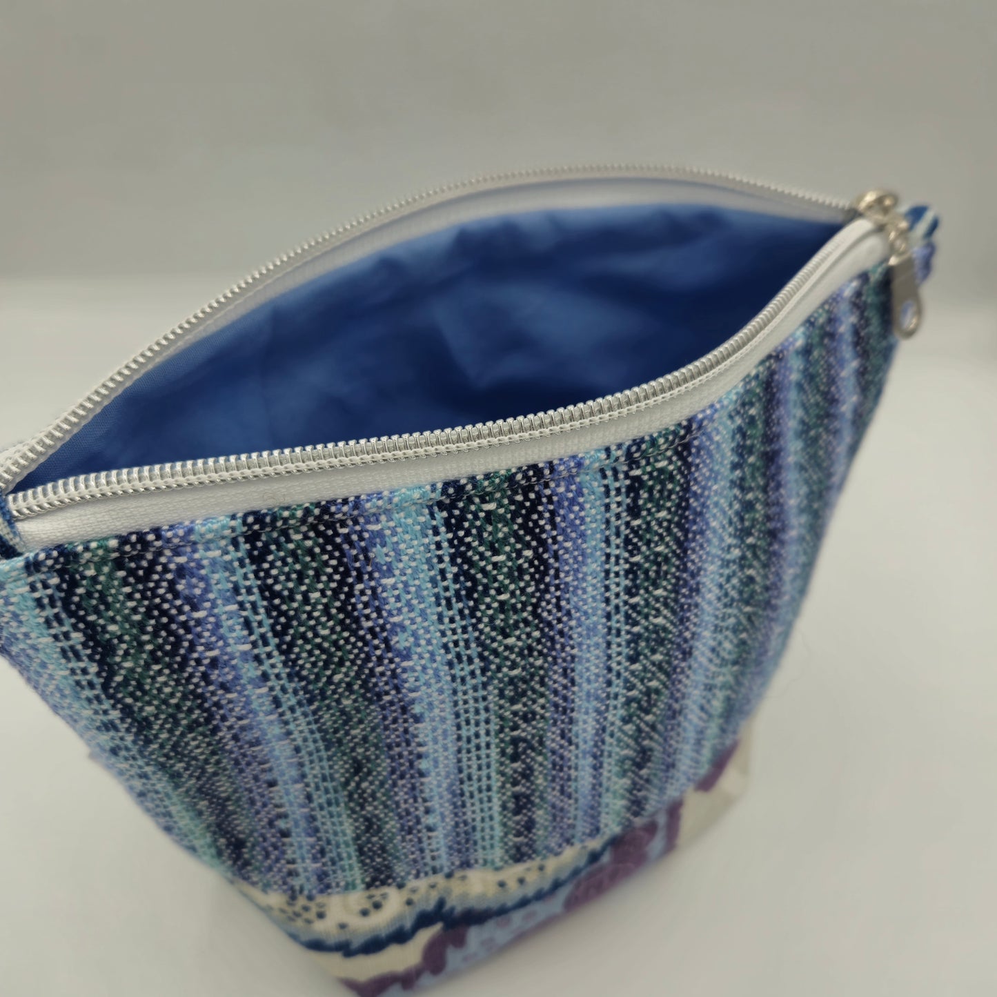 Zipper Pouch | Handwoven + Linen | Seside Tide Pools | Medium