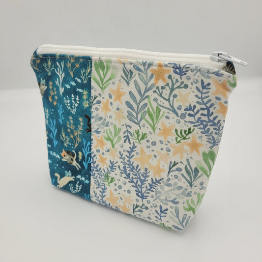Zipper Pouch | Cecily Bag | Nautical Print Split | Small