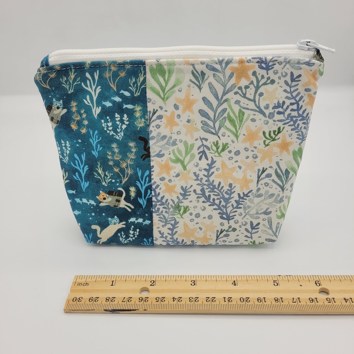 Zipper Pouch | Cecily Bag | Nautical Print Split | Small