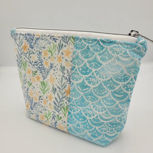 Zipper Pouch | Cecily Bag | Nautical Print Split | Medium