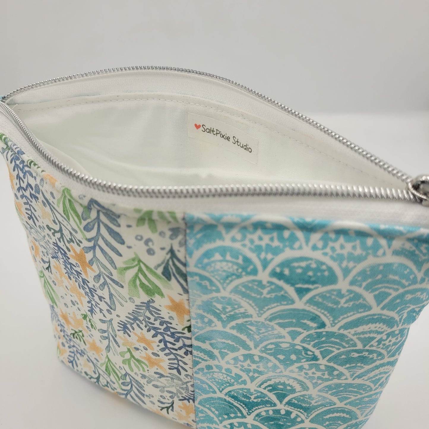 Zipper Pouch | Cecily Bag | Nautical Print Split | Medium