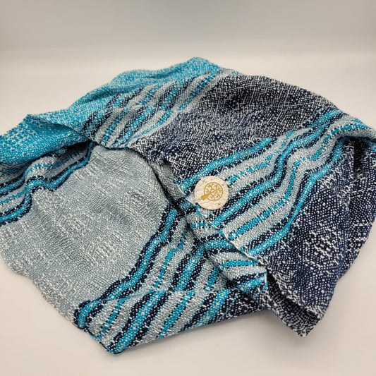 Cowl | Blues Blend | Rayon & Tencel Blend | Twisted Mobius Cowl