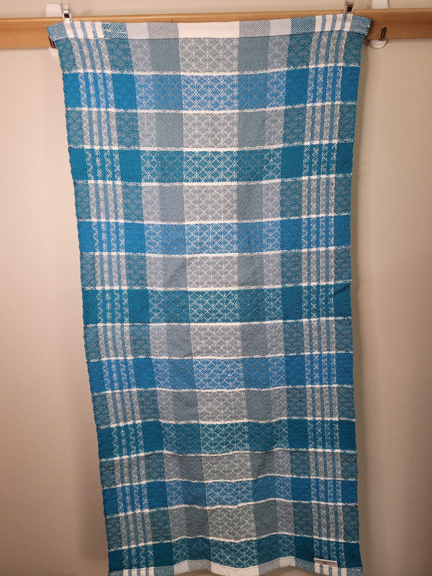 Dishtowel | Handwoven Kitchen Towel | Beachside Blues | Blues & White | Variant 4